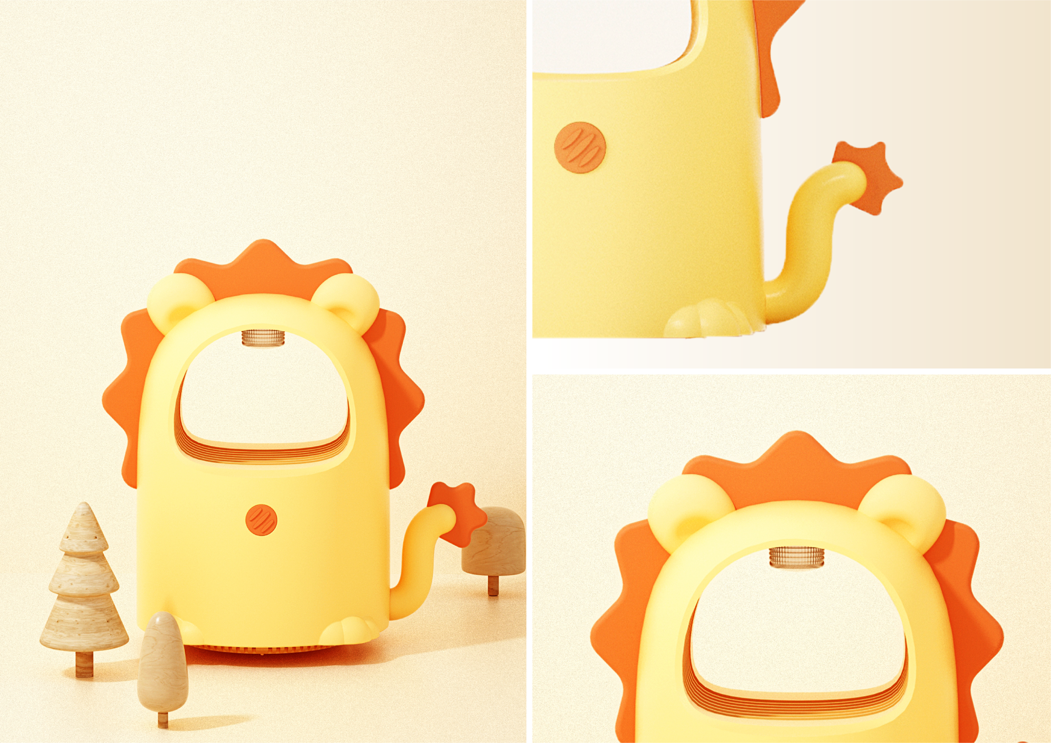 Mosquito killing lamp，Cute and interesting style，Cartoon style，tiger，lion，