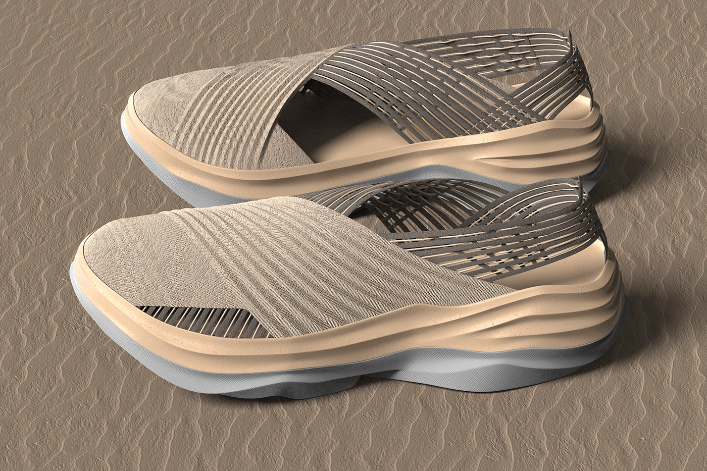 shoes，Vamp，ripple，