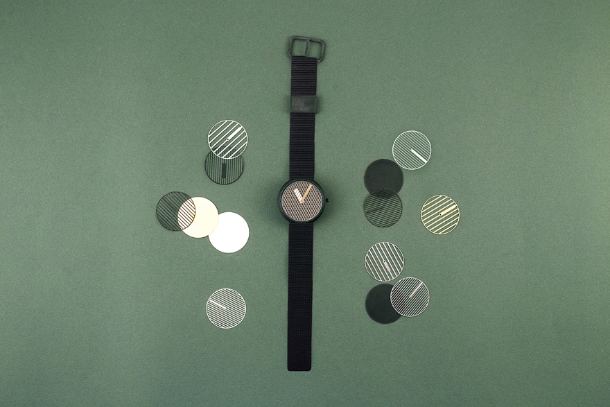The HATCH watch，Metal disc，Catherine Stola，Create optical effects，