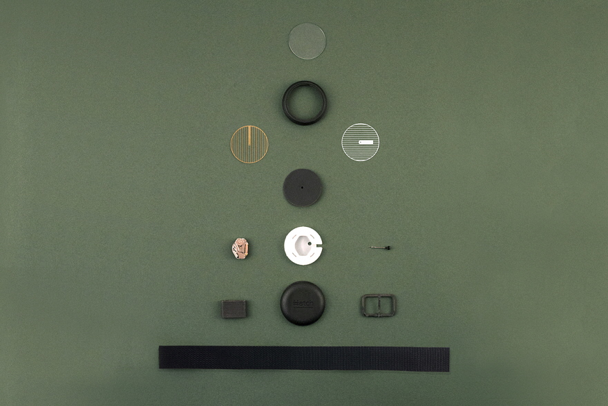The HATCH watch，Metal disc，Catherine Stola，Create optical effects，