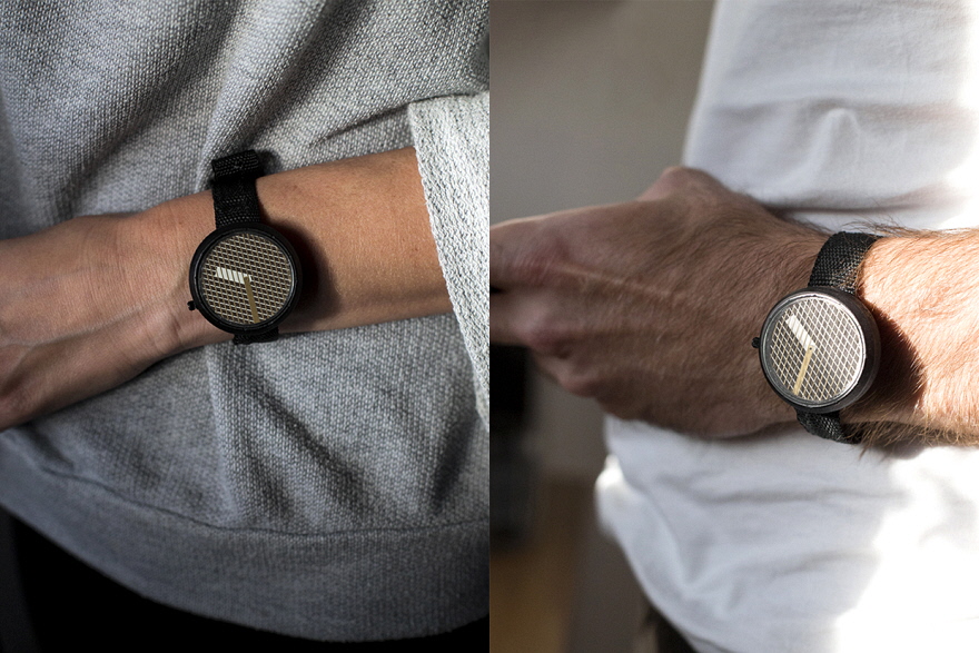 The HATCH watch，Metal disc，Catherine Stola，Create optical effects，