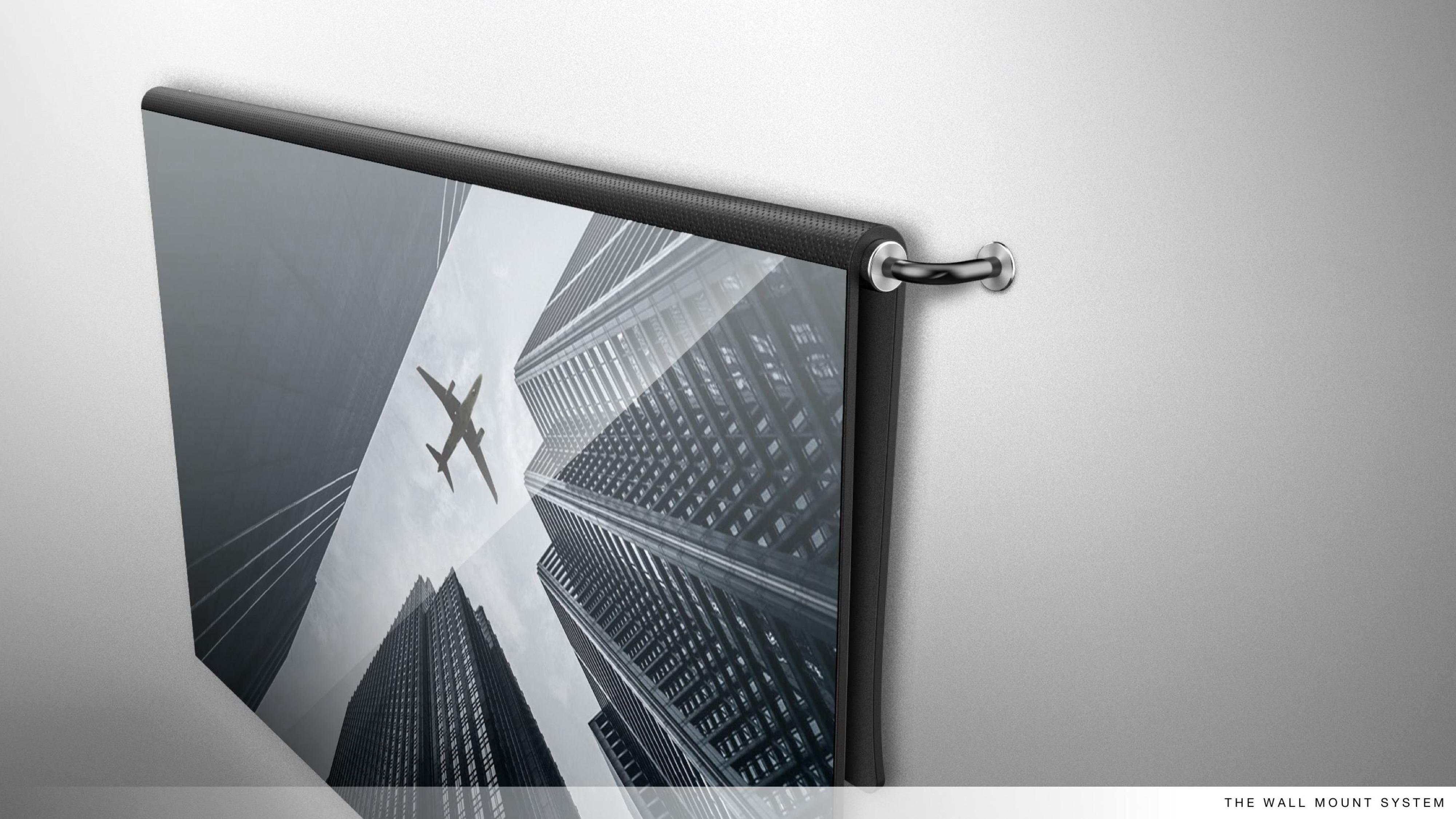 television，industrial design，Reverse，OLED，soft，thin，Wall hanging，innovate，