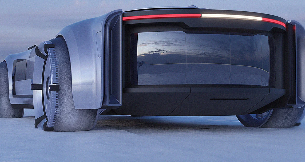 industrial design，conceptual design，Research vehicle，science fiction，High-tech，