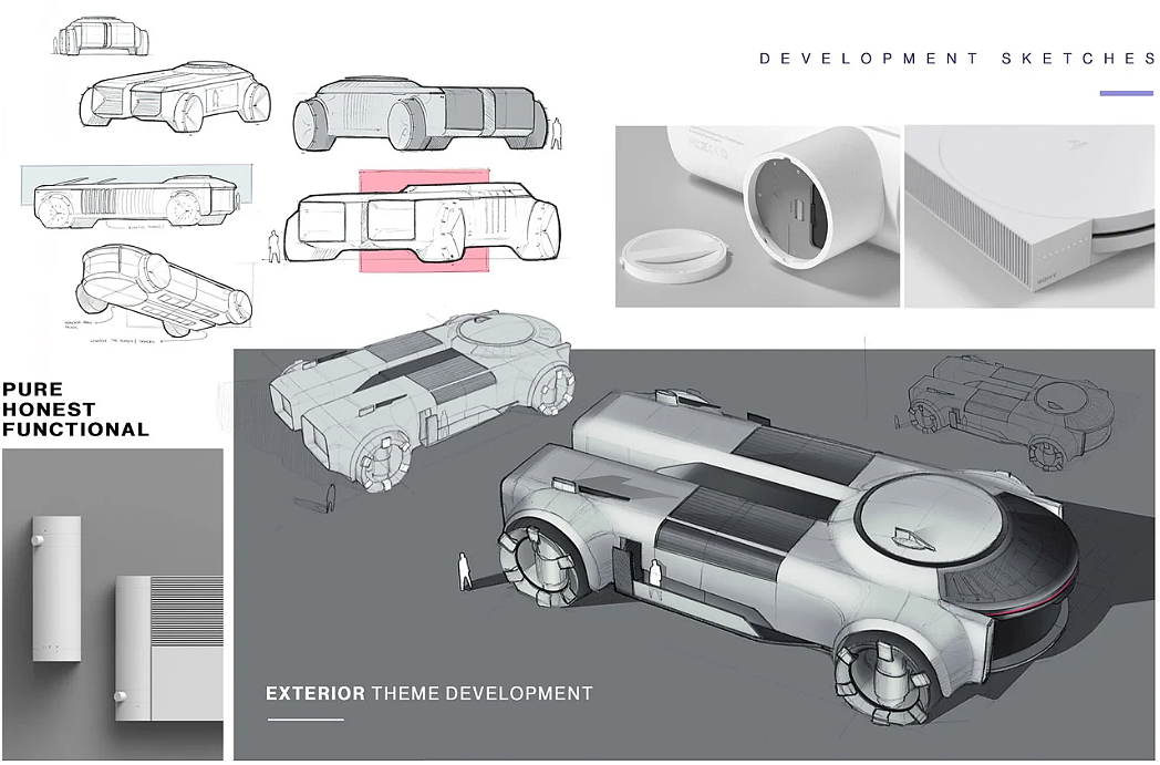 industrial design，conceptual design，Research vehicle，science fiction，High-tech，