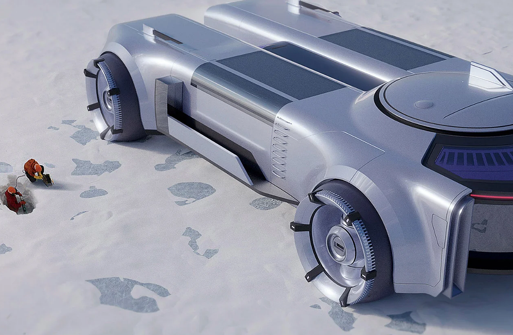 industrial design，conceptual design，Research vehicle，science fiction，High-tech，