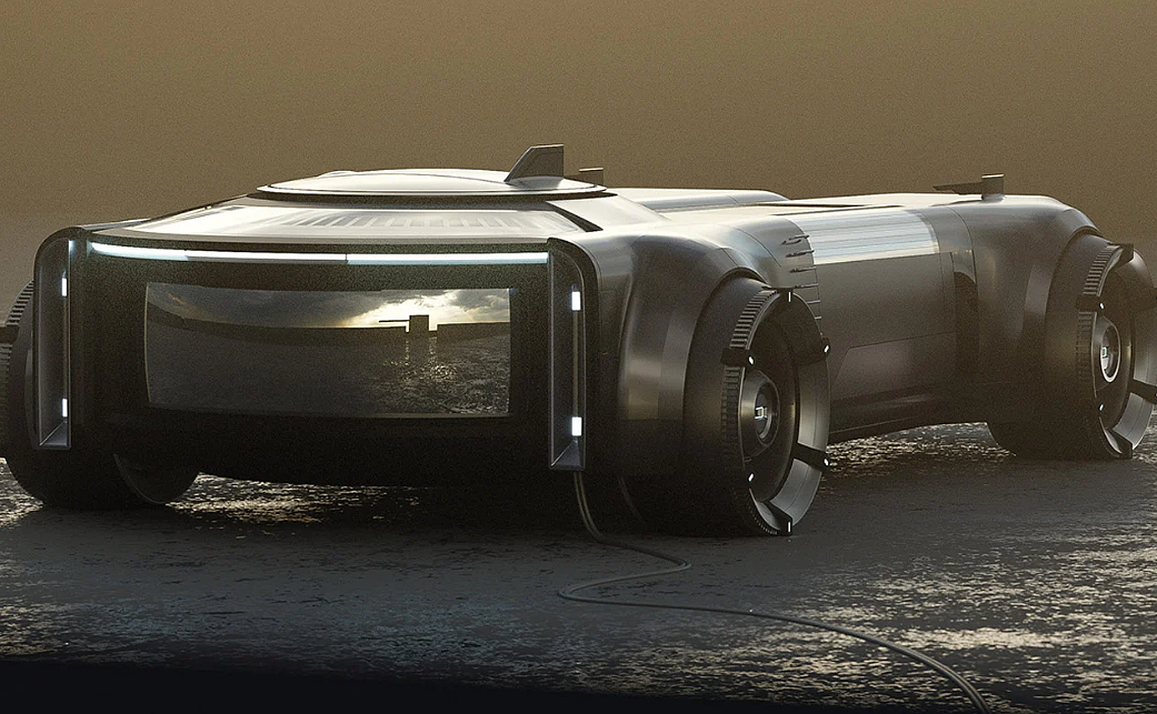 industrial design，conceptual design，Research vehicle，science fiction，High-tech，