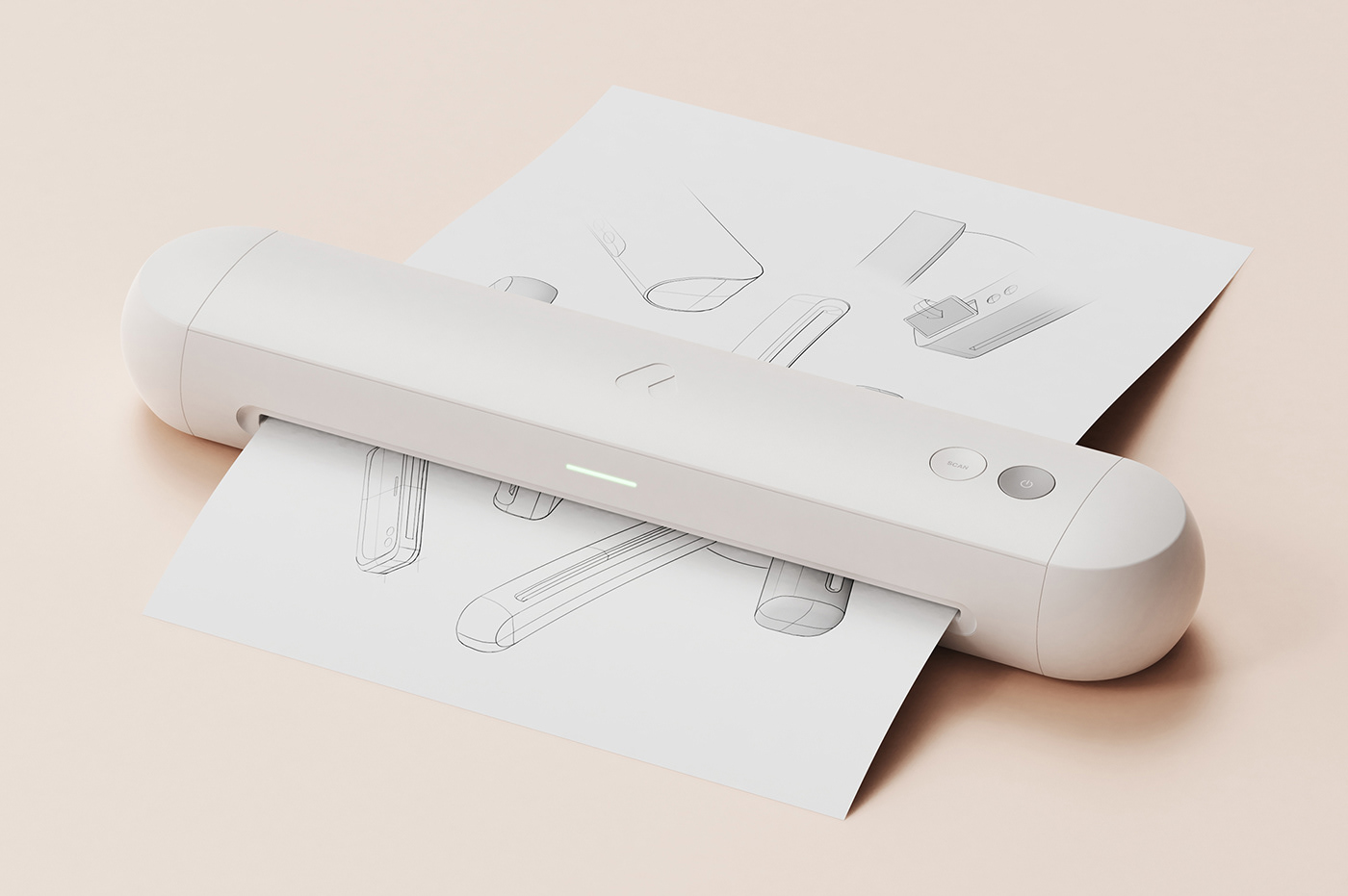 industrial design，product design，Scanner，Portable，