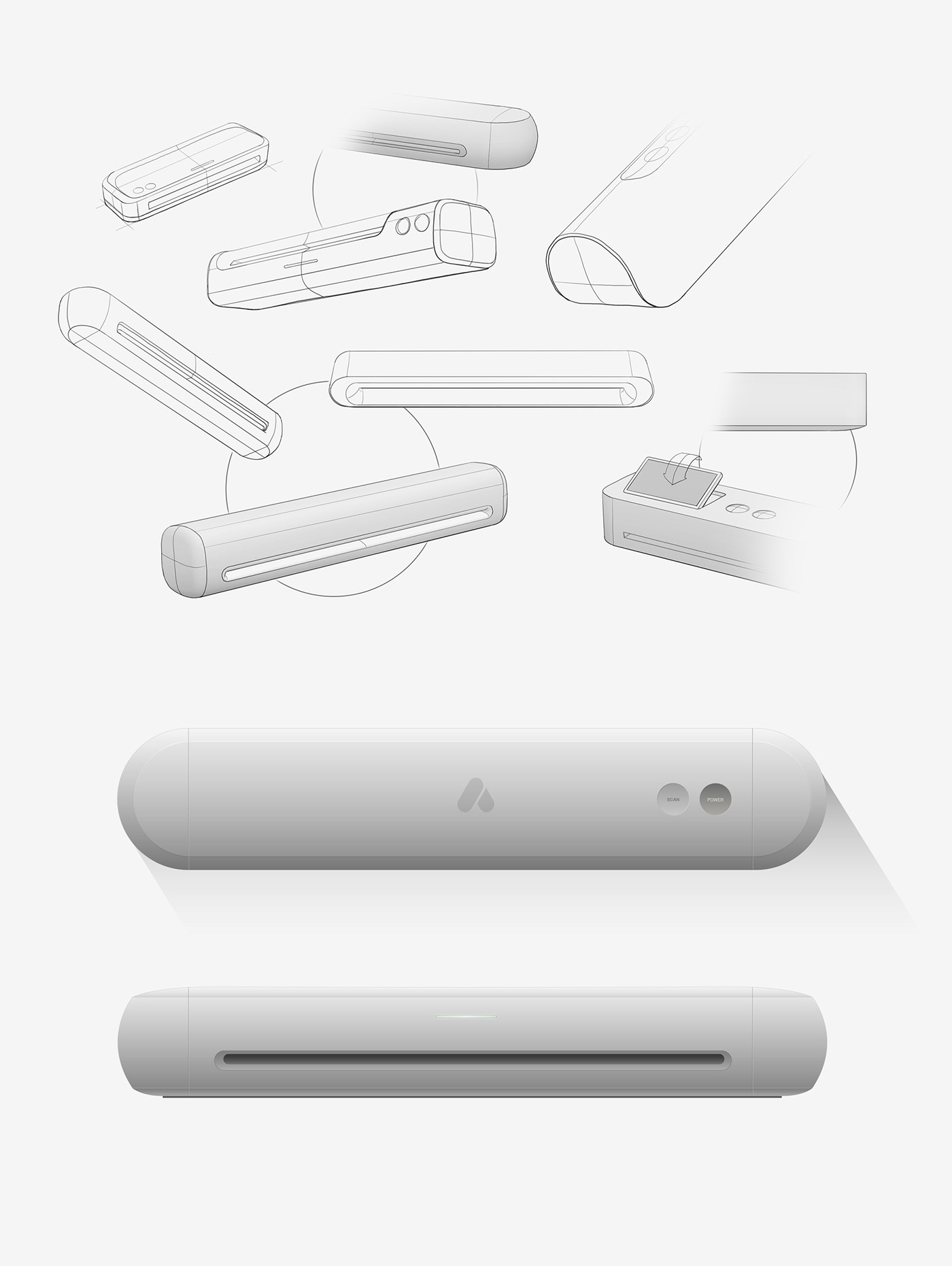 industrial design，product design，Scanner，Portable，