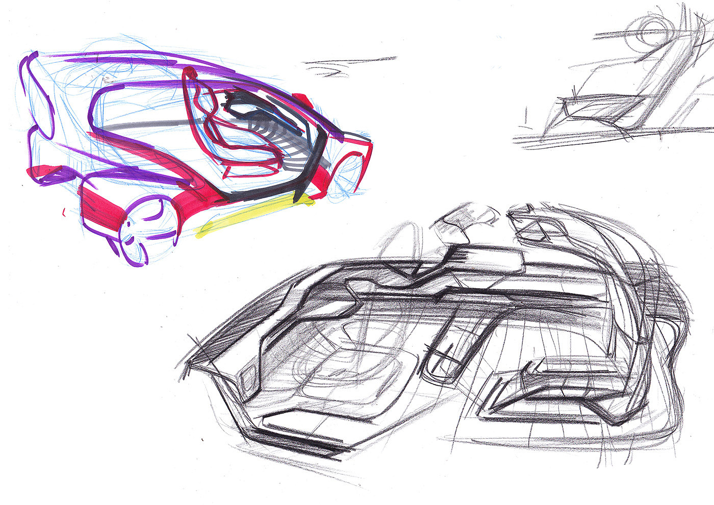 Hand drawn car，Vehicle design，Automotive Designer，Fangxi automobile design，