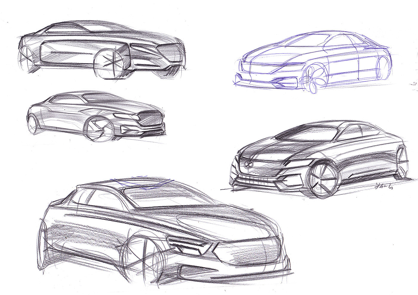 Hand drawn car，Vehicle design，Automotive Designer，Fangxi automobile design，