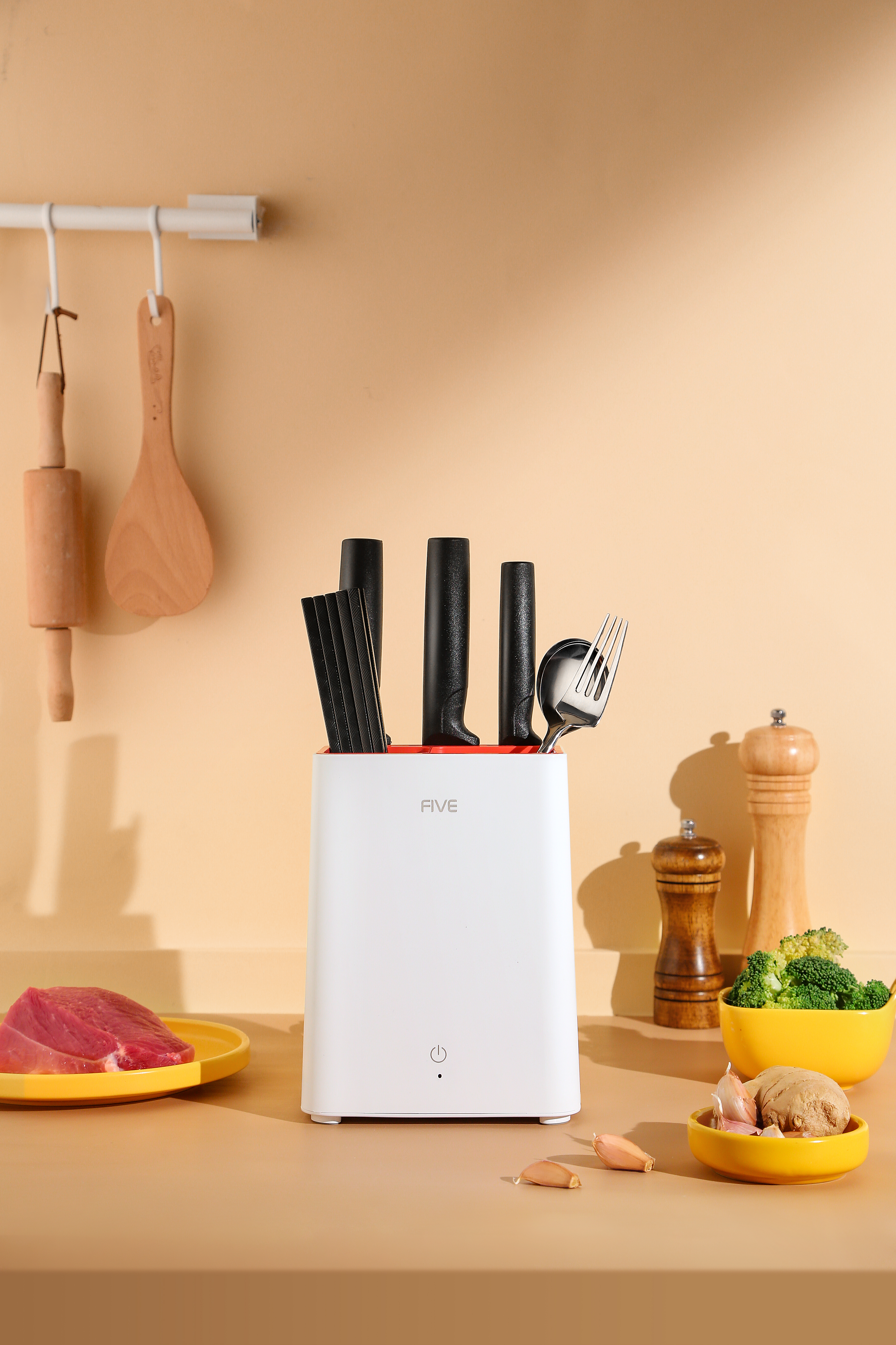 Five knife chopsticks drying and sterilization rack，