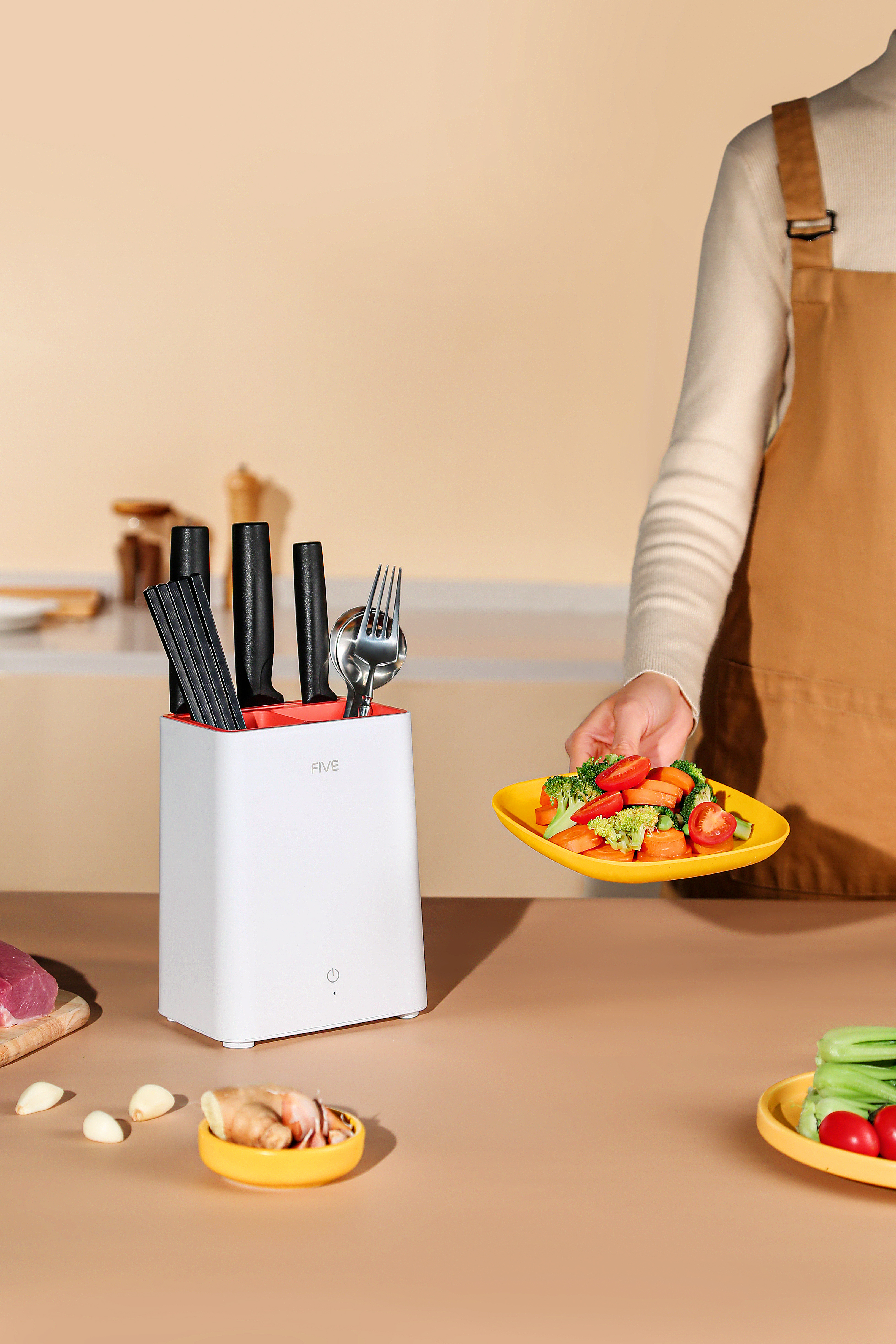 Five knife chopsticks drying and sterilization rack，