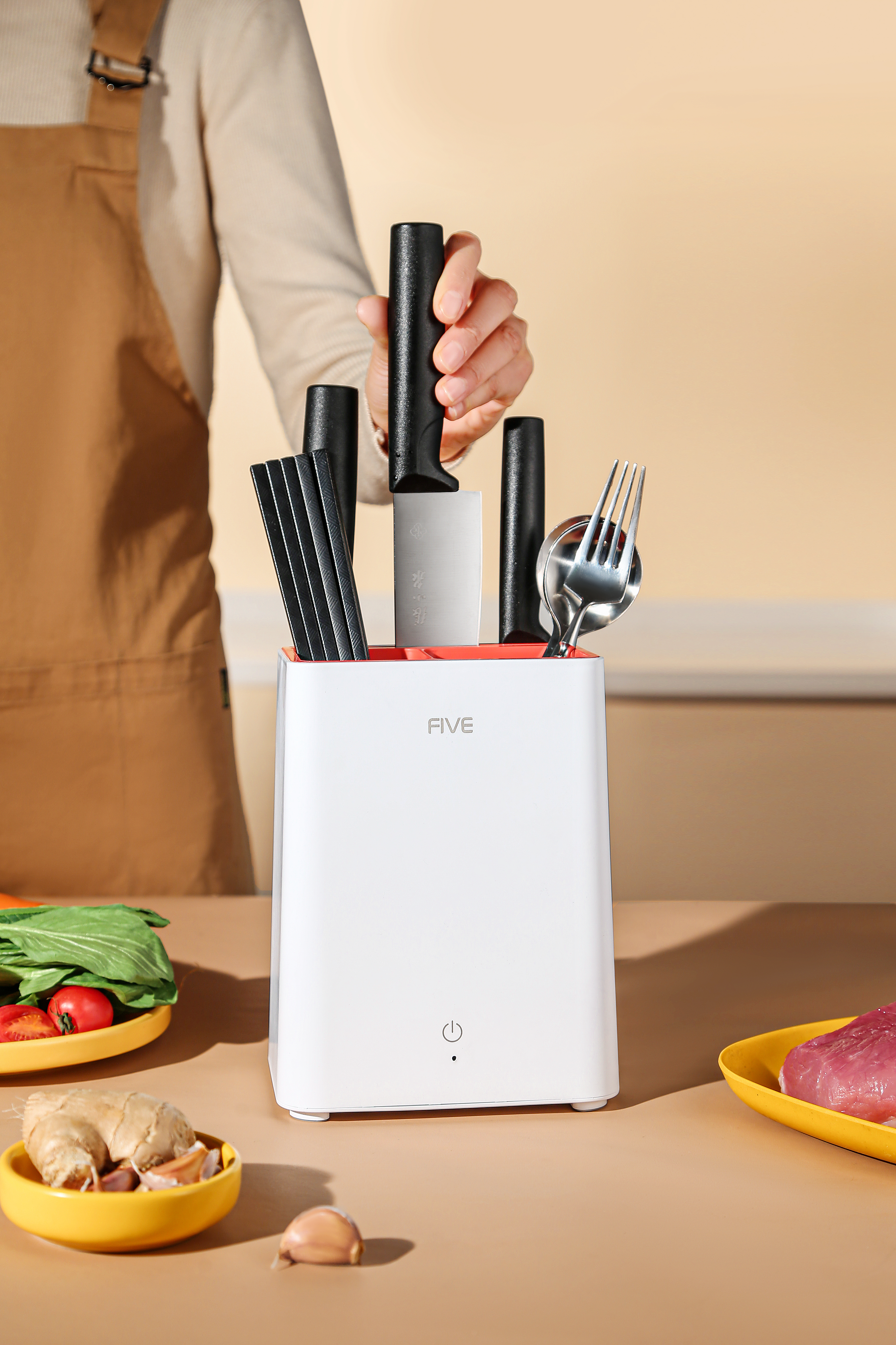 Five knife chopsticks drying and sterilization rack，