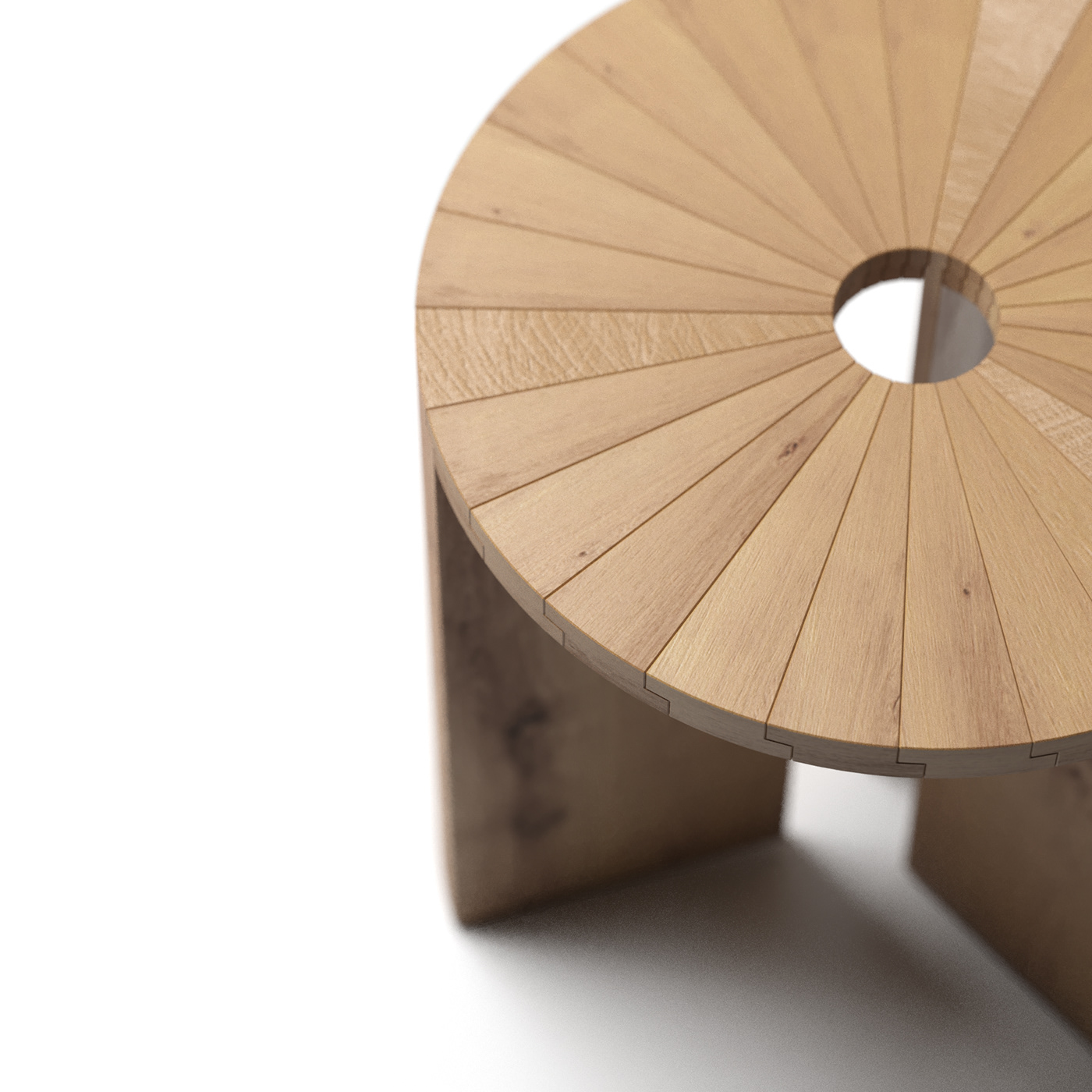 "Array" side table，Array，Sea Foam，array，Wooden elements，