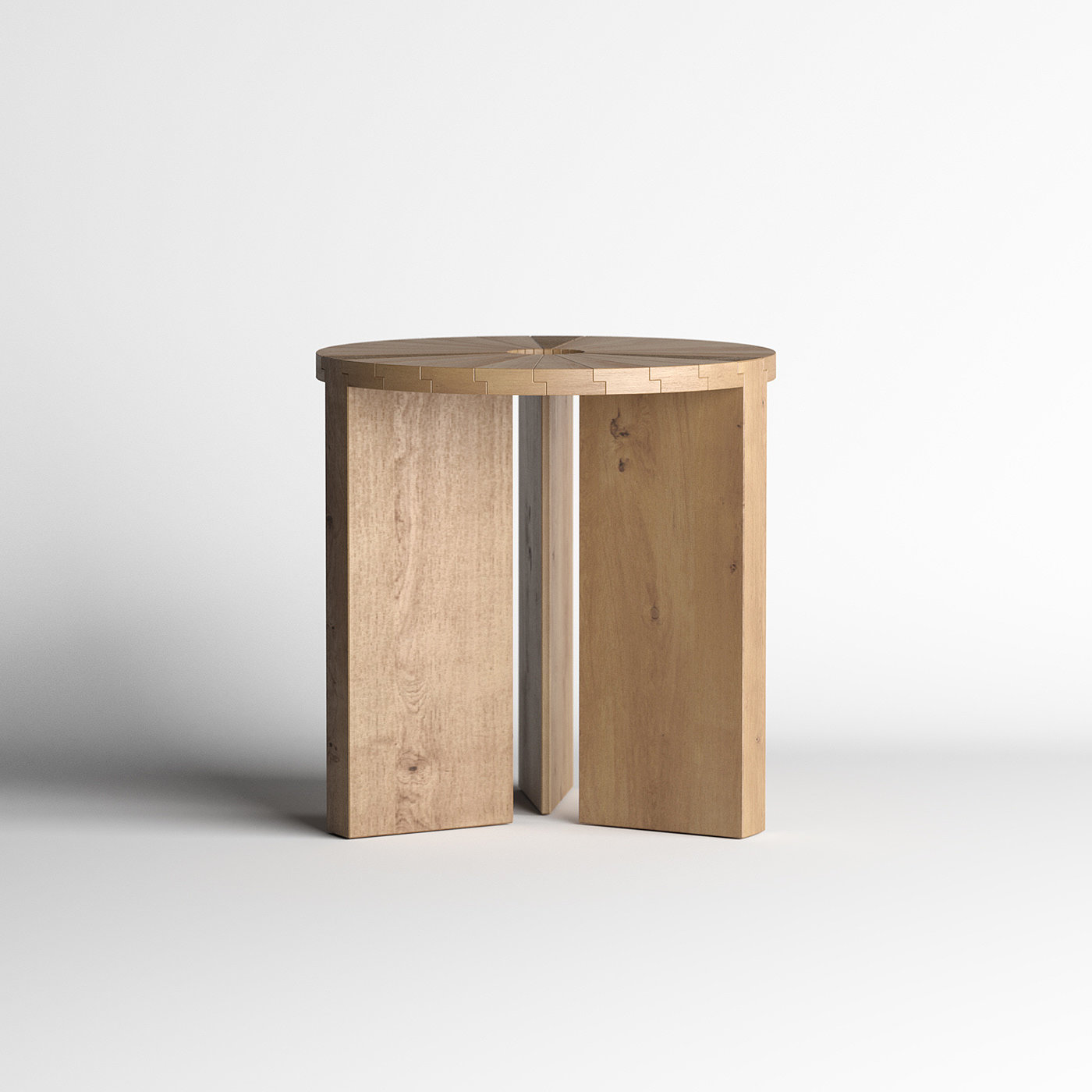 "Array" side table，Array，Deniz Aktay，阵列，木制元素，