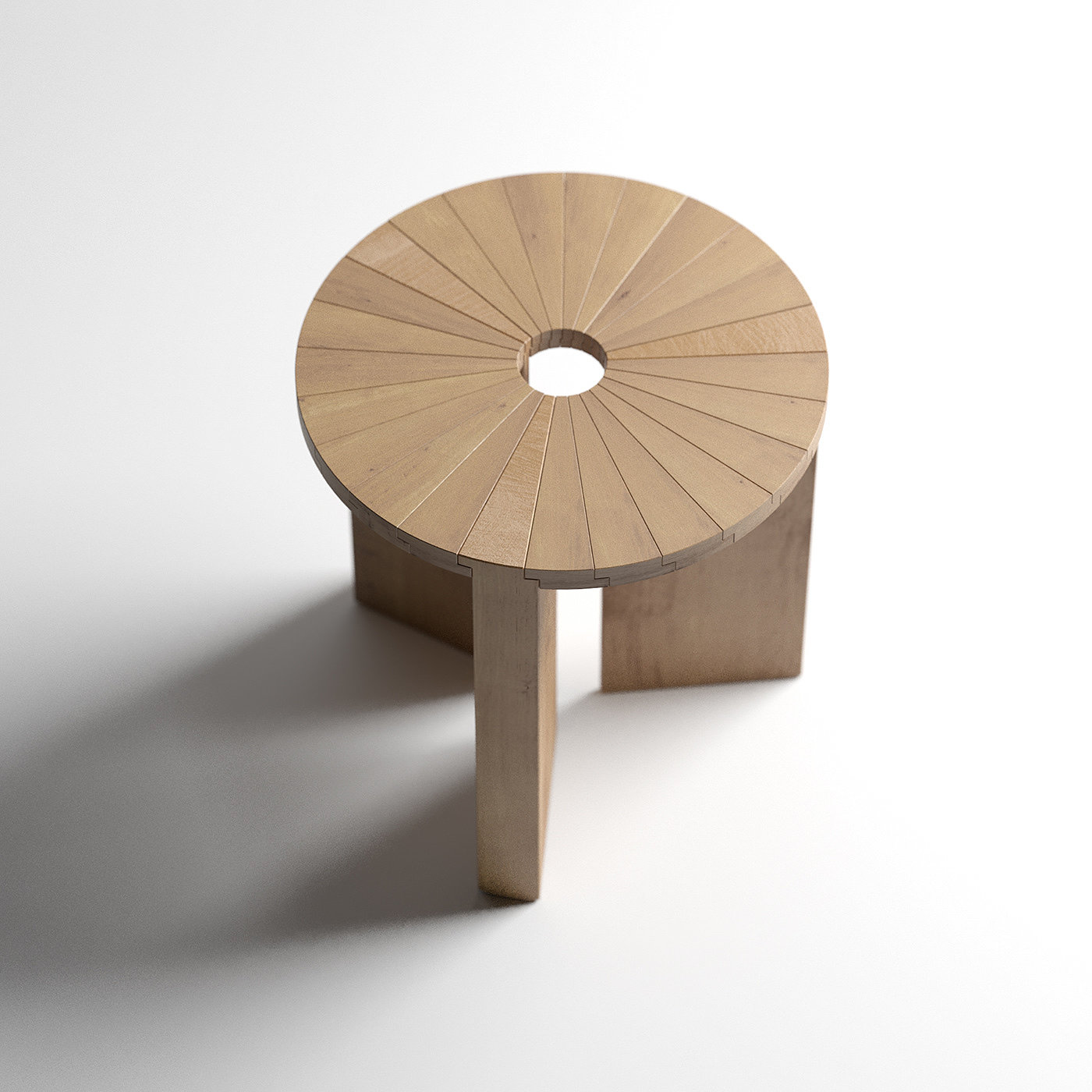 "Array" side table，Array，Deniz Aktay，阵列，木制元素，