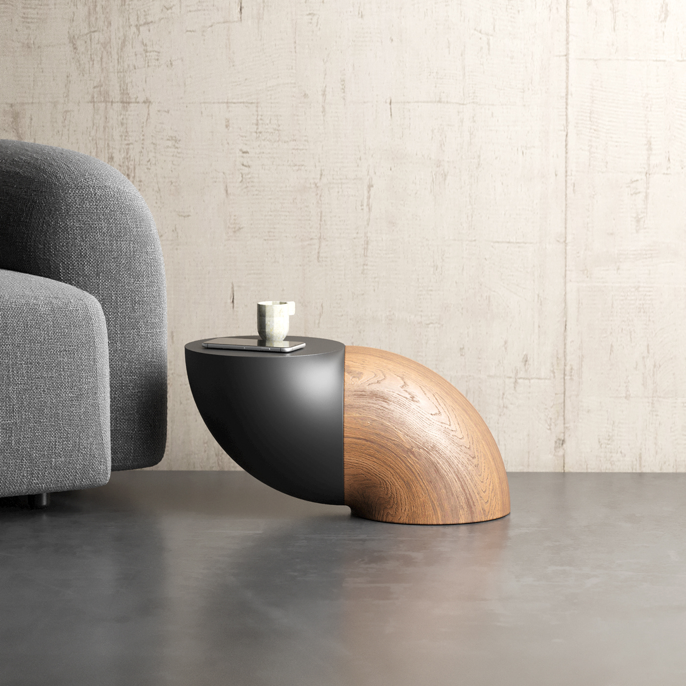 Sea Foam，PET，Coffee table，solid wood，