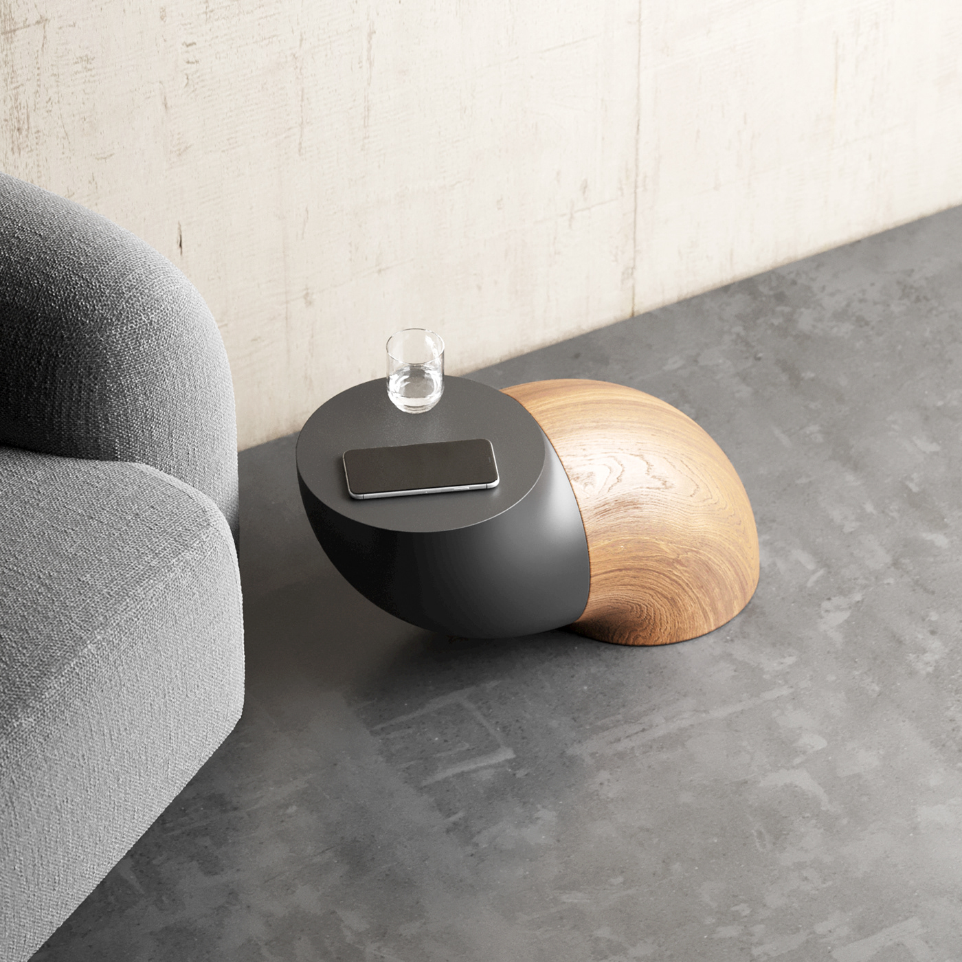 Sea Foam，PET，Coffee table，solid wood，