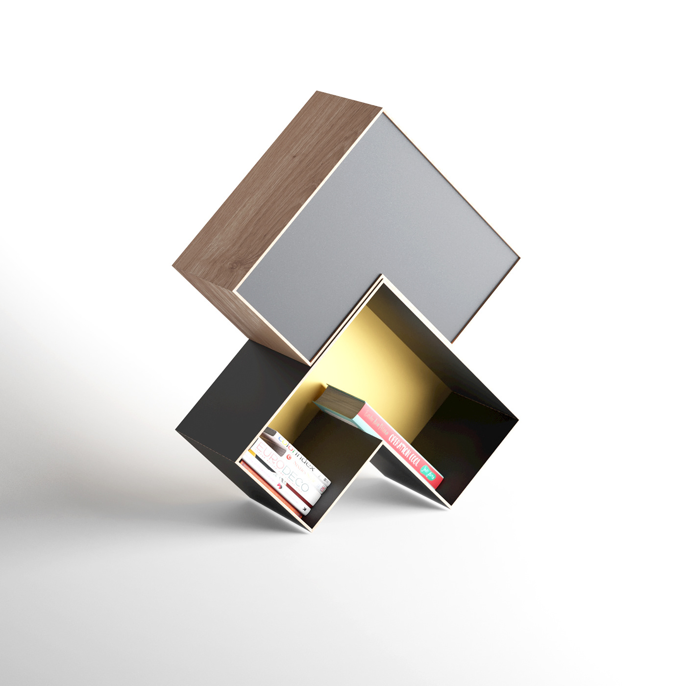 Sea Foam，bolt，Modular bookshelf，Plywood，modular bookshelf，