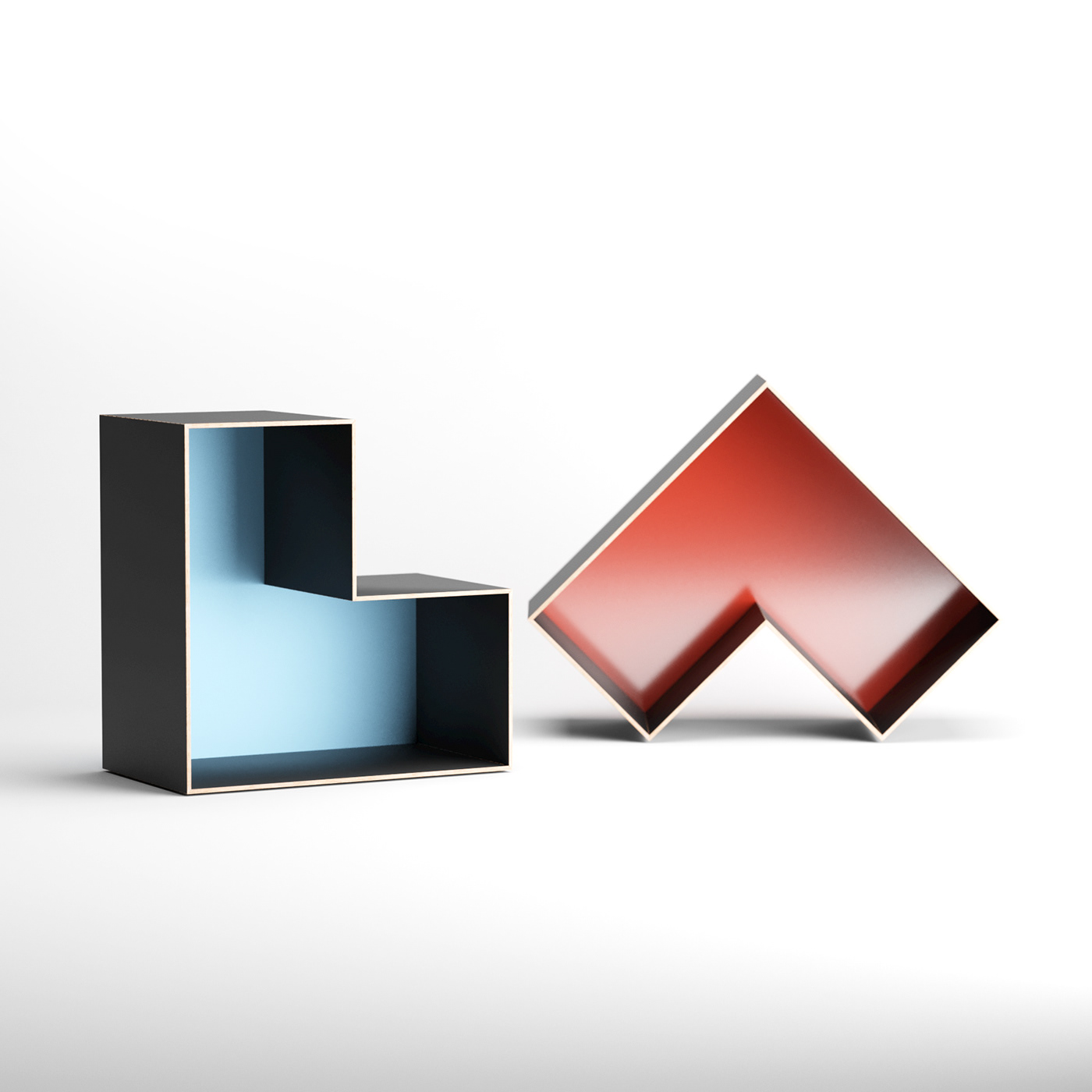 Sea Foam，bolt，Modular bookshelf，Plywood，modular bookshelf，