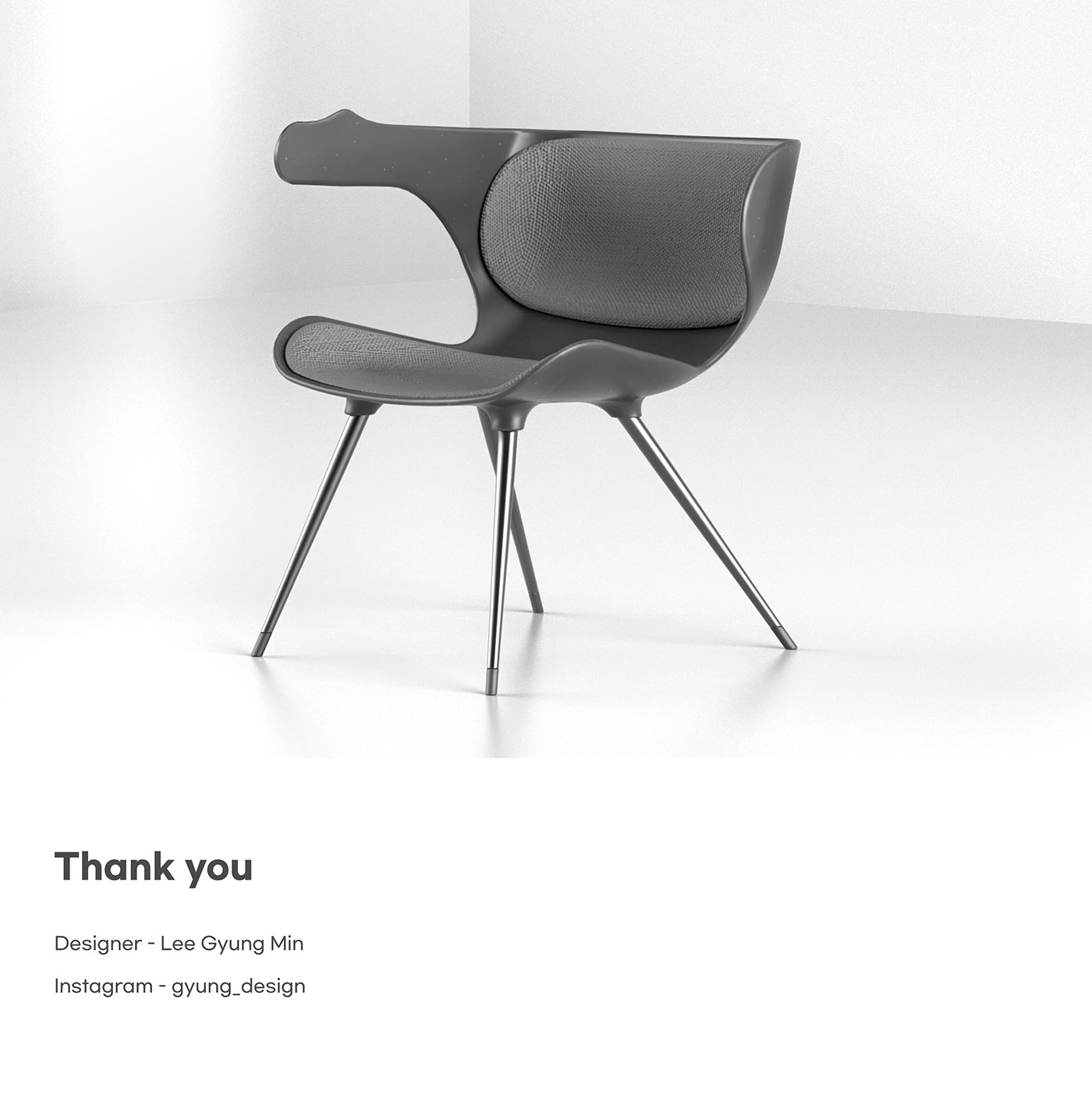 Gyung Min Lee，GOOD WILL CHAIR，Ergonomics，Streamlined design，chair，