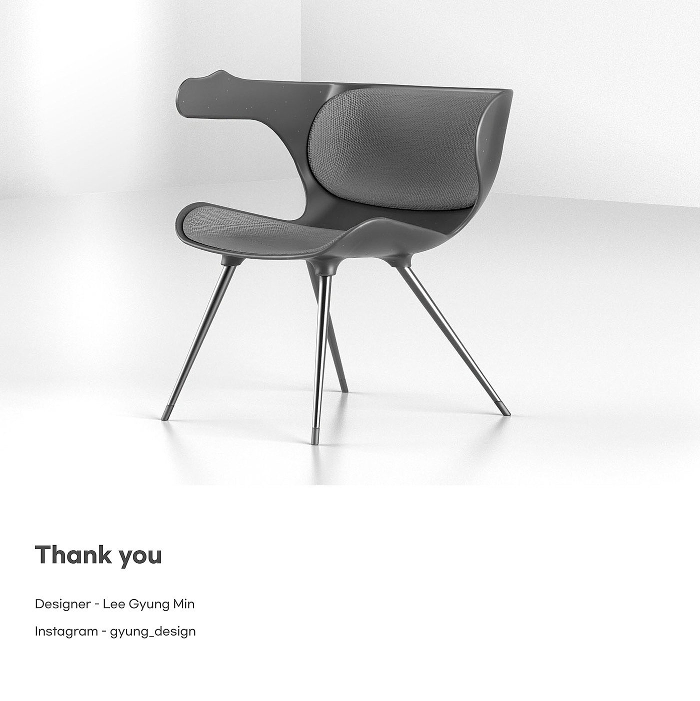 Gyung Min Lee，GOOD WILL CHAIR，Ergonomics，Streamlined design，chair，