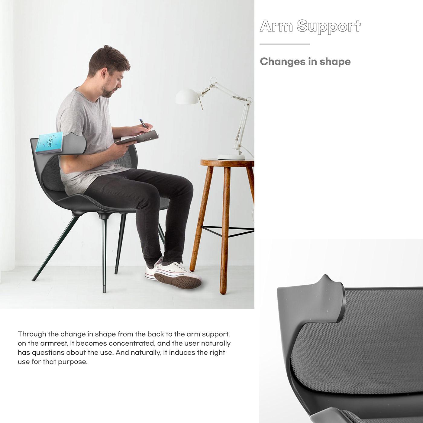 Gyung Min Lee，GOOD WILL CHAIR，Ergonomics，Streamlined design，chair，