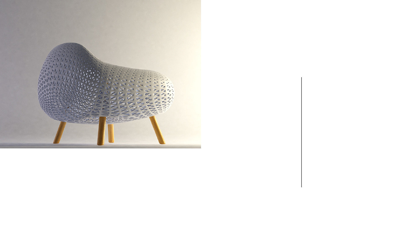 Caleb Gess，梅花椅，Plum Chair Concept，人体工程学，