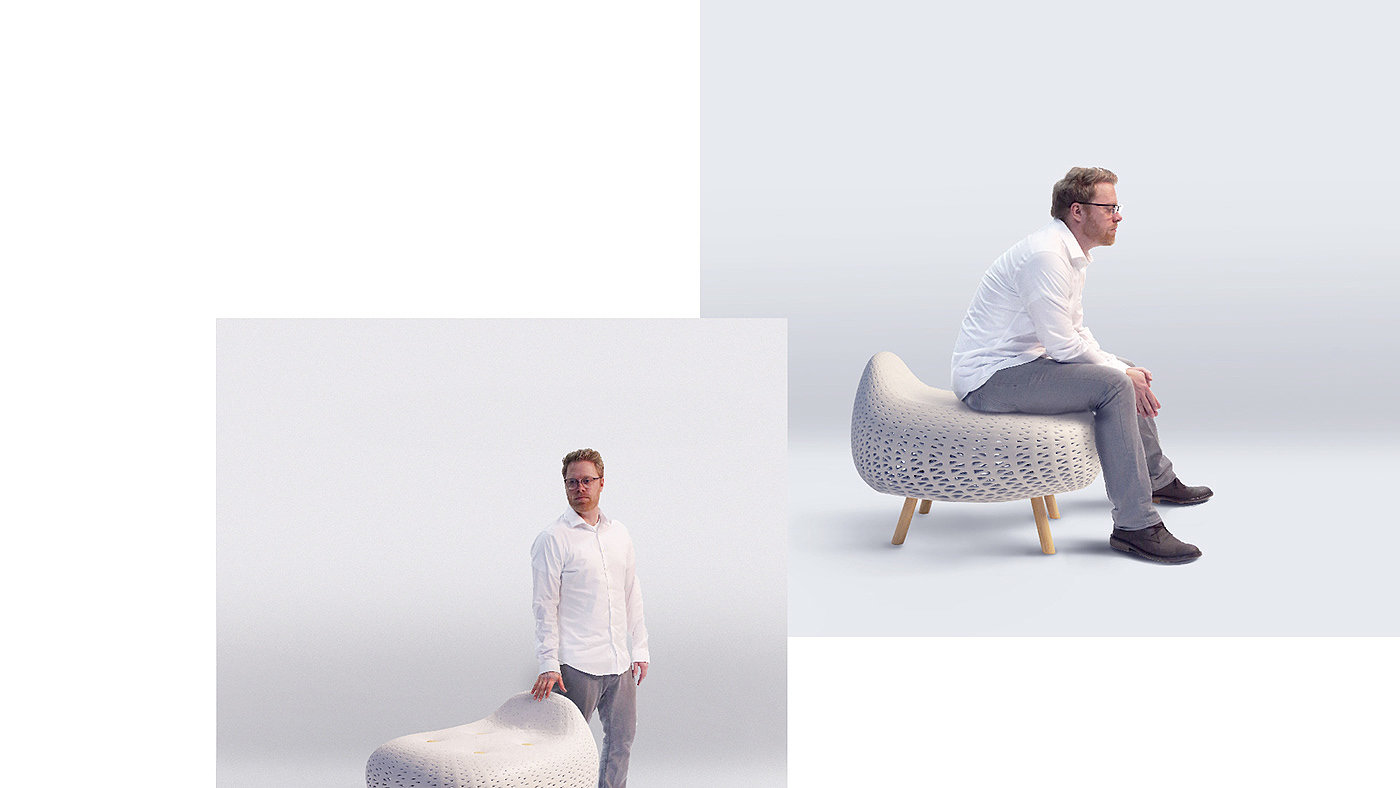 Caleb Gess，梅花椅，Plum Chair Concept，人体工程学，