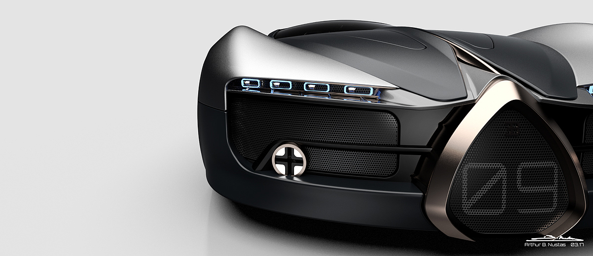Render，modeling，Hand drawn，Bugatti Type，Bugatti，conceptual design，Automobile design，