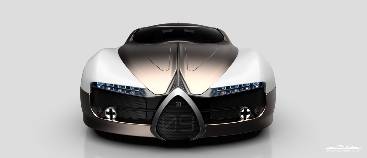 Render，modeling，Hand drawn，Bugatti Type，Bugatti，conceptual design，Automobile design，