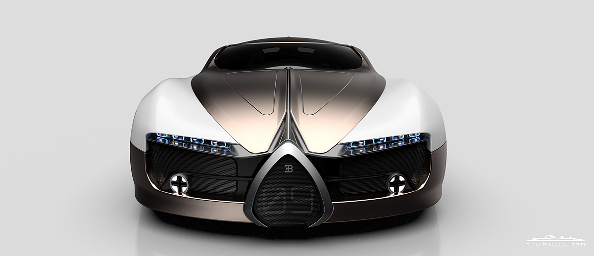 Render，modeling，Hand drawn，Bugatti Type，Bugatti，conceptual design，Automobile design，