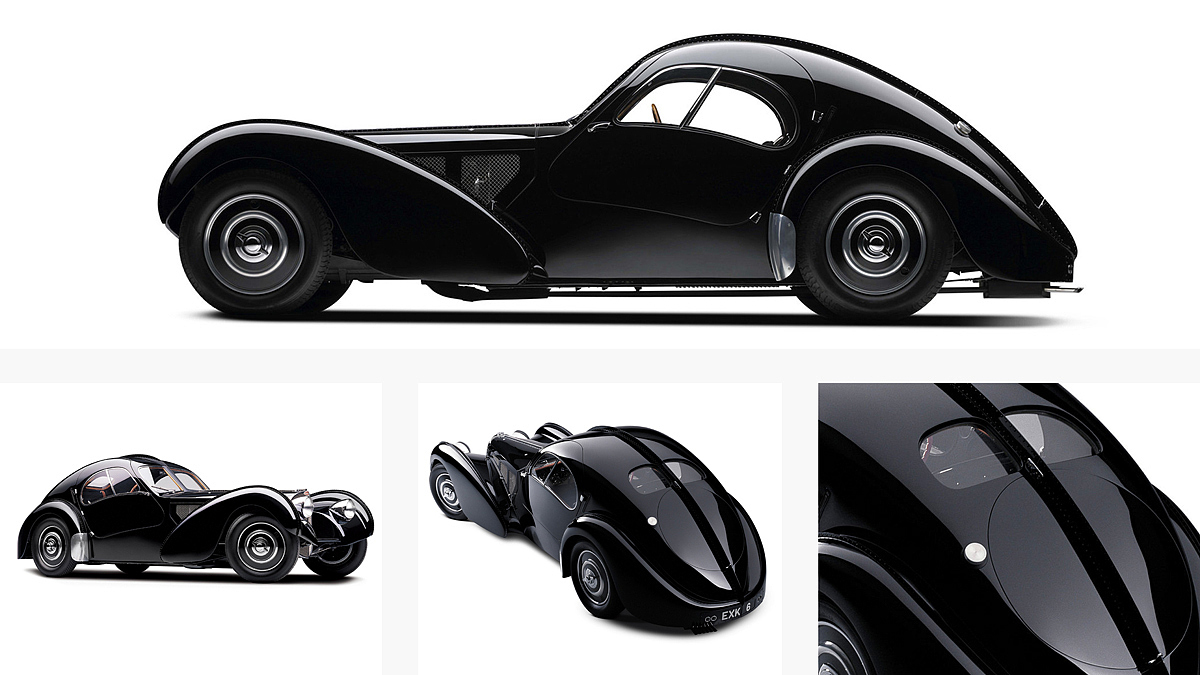 Render，modeling，Hand drawn，Bugatti Type，Bugatti，conceptual design，Automobile design，