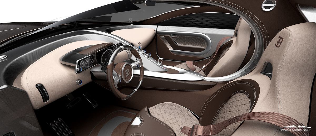 Render，modeling，Hand drawn，Bugatti Type，Bugatti，conceptual design，Automobile design，