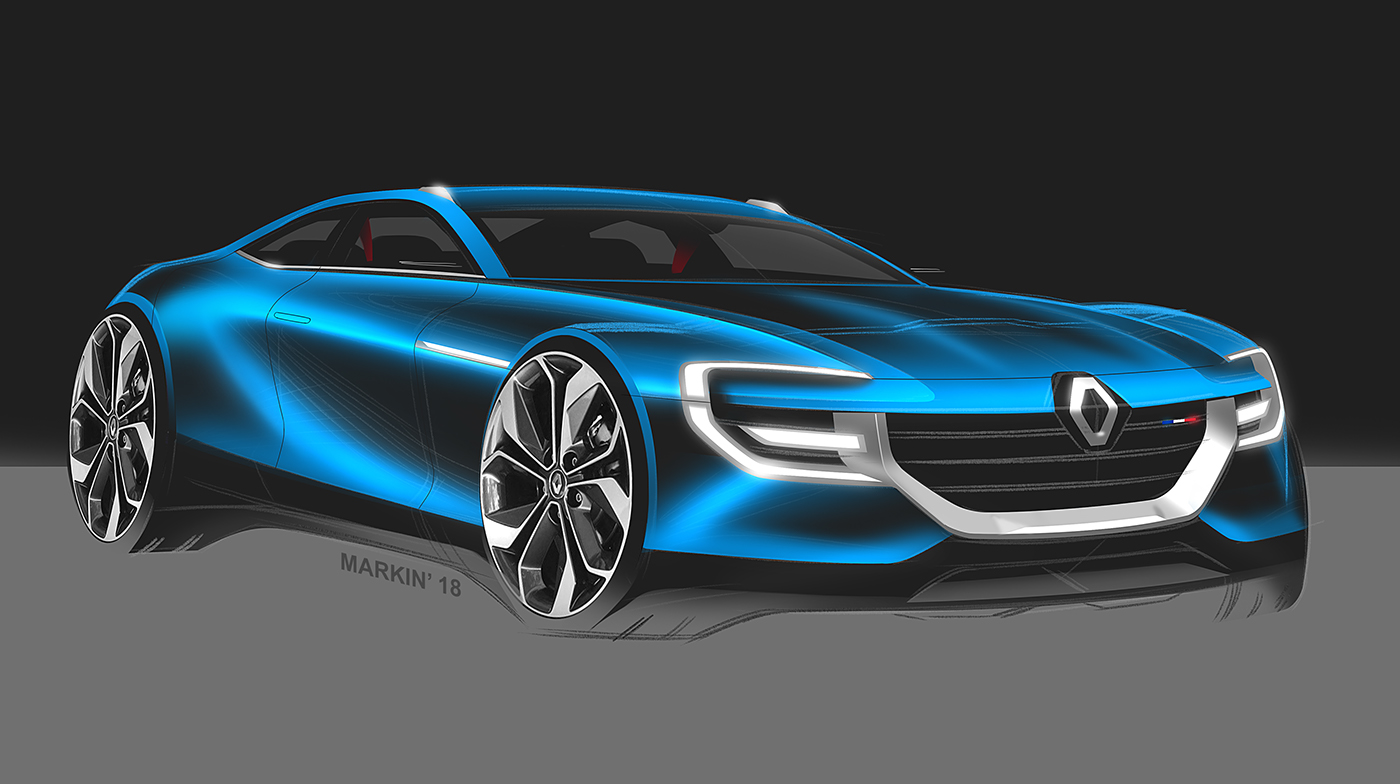 Hand drawn car，draft，Ubee ，Render，Automobile design，