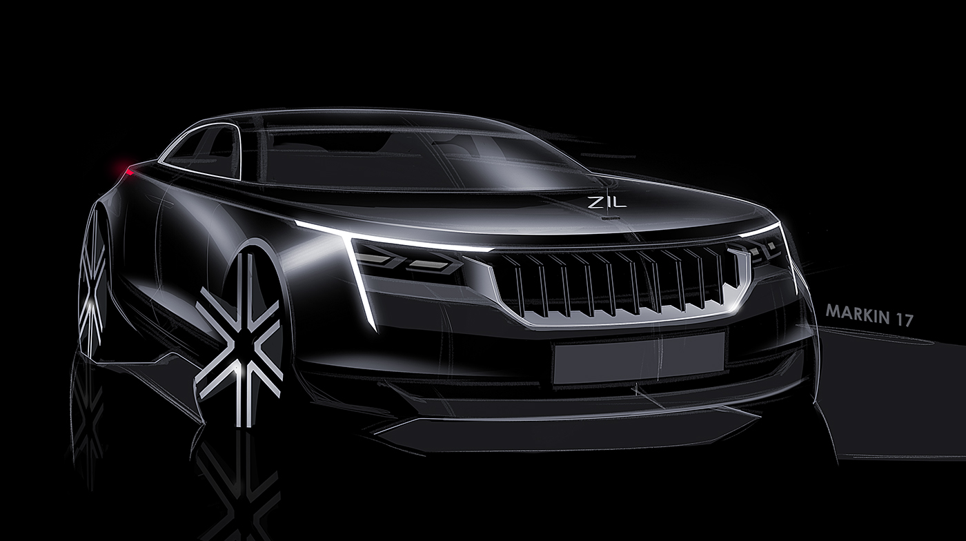 Hand drawn car，draft，Ubee ，Render，Automobile design，