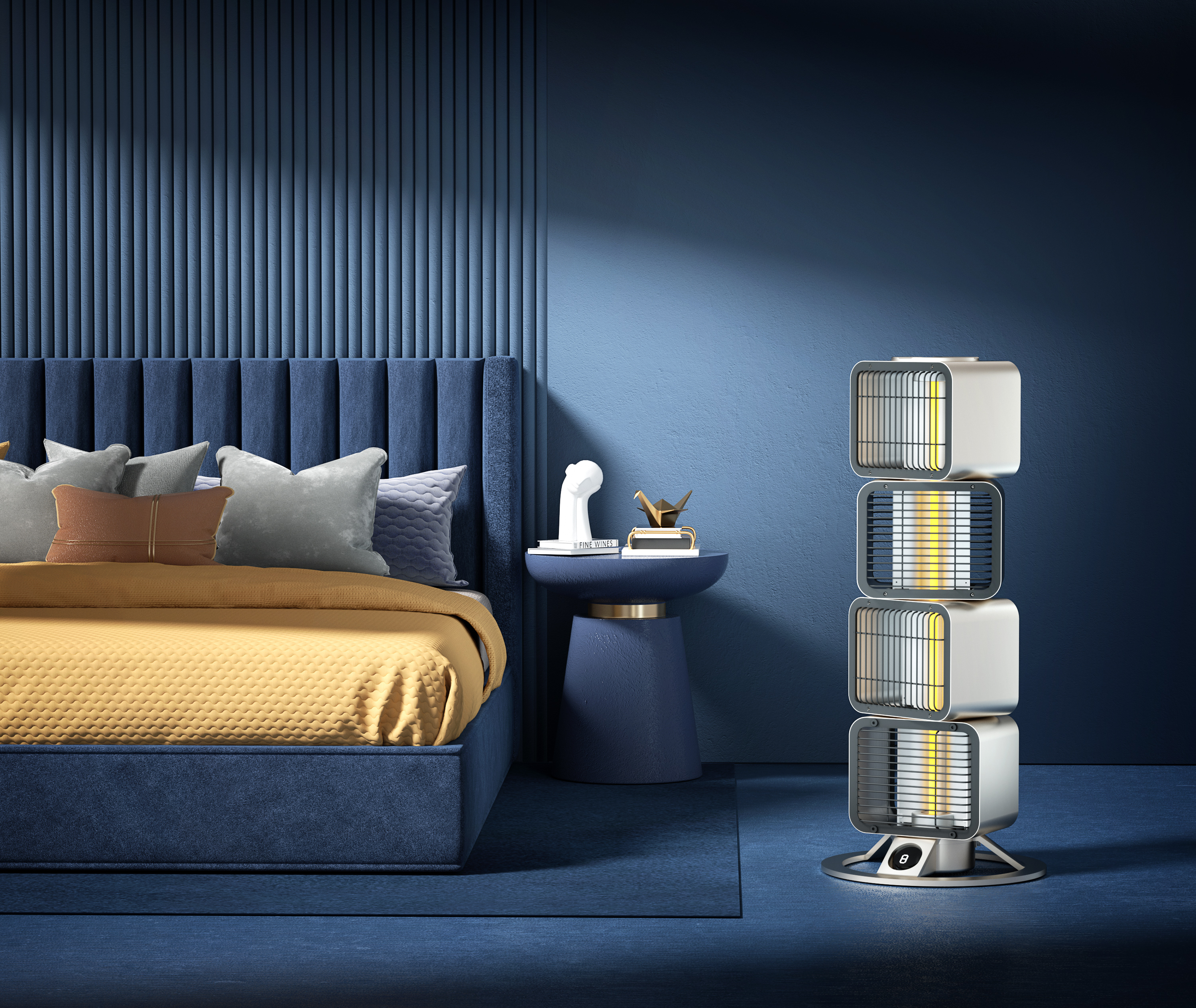 Red elephant case, red elephant design, product design, electric heater，