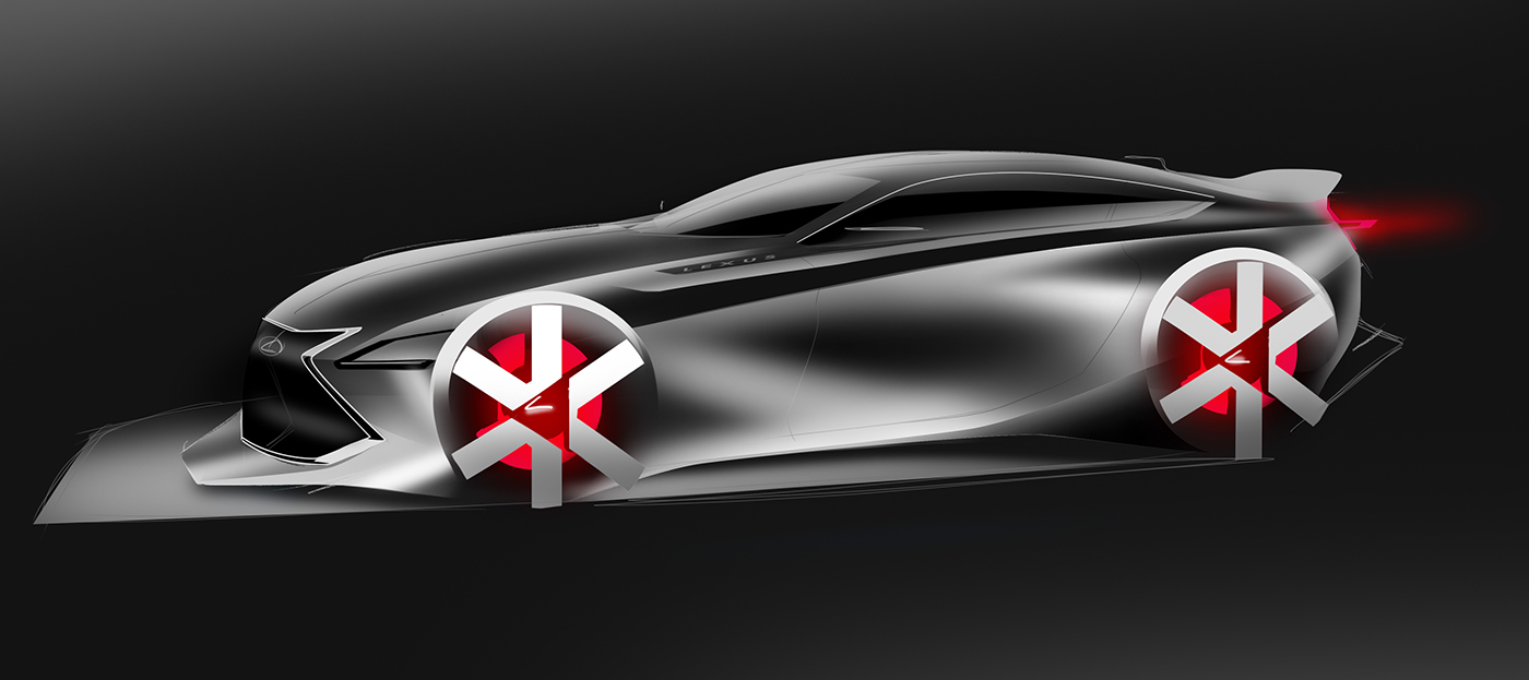 Hand drawn car，draft，Ubee ，Render，Automobile design，