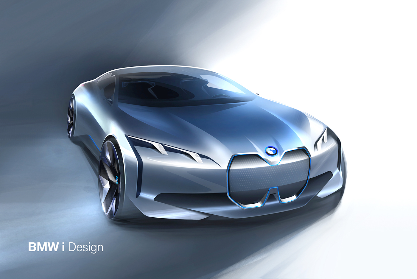 Hand drawn，marker pen，draft，draft，bmw，Official sketch，Electric sports car，Concept car，