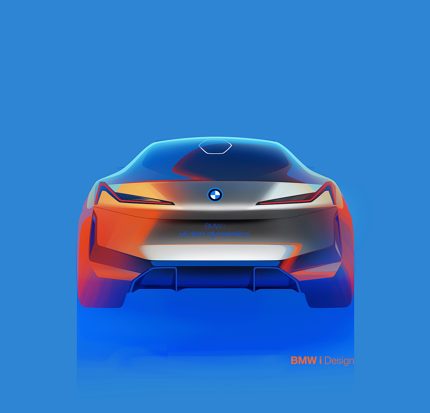 Hand drawn，marker pen，draft，draft，bmw，Official sketch，Electric sports car，Concept car，
