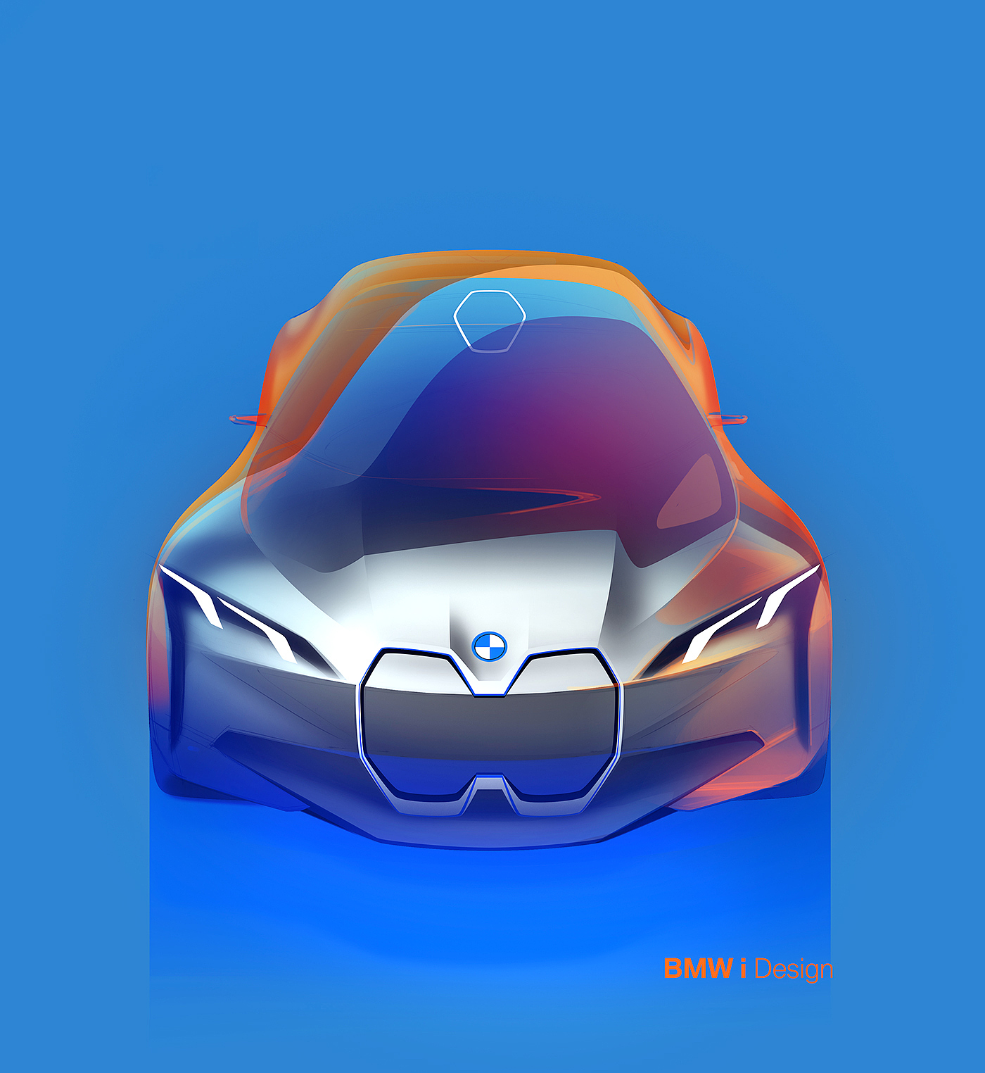 Hand drawn，marker pen，draft，draft，bmw，Official sketch，Electric sports car，Concept car，