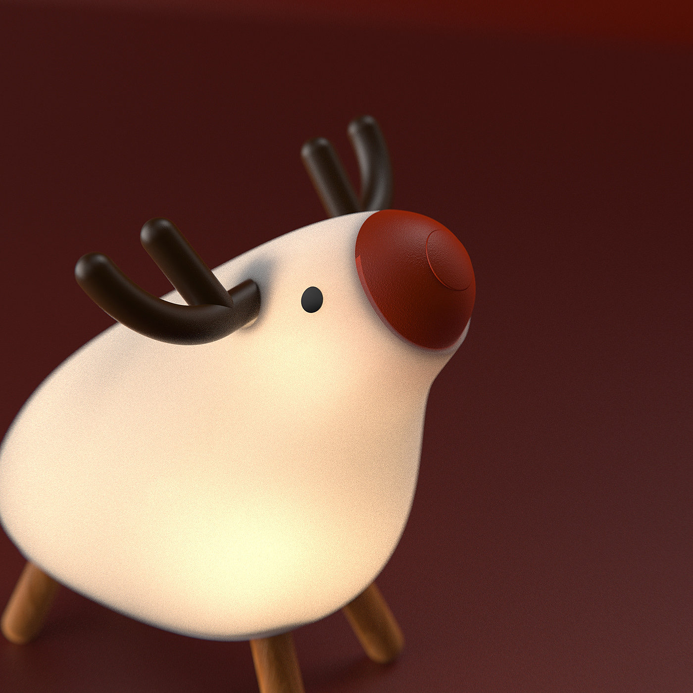 Neo Entry，REINDEER NIGHT LAMP，product design，Dimmable design，memory function ，Food grade silica gel，