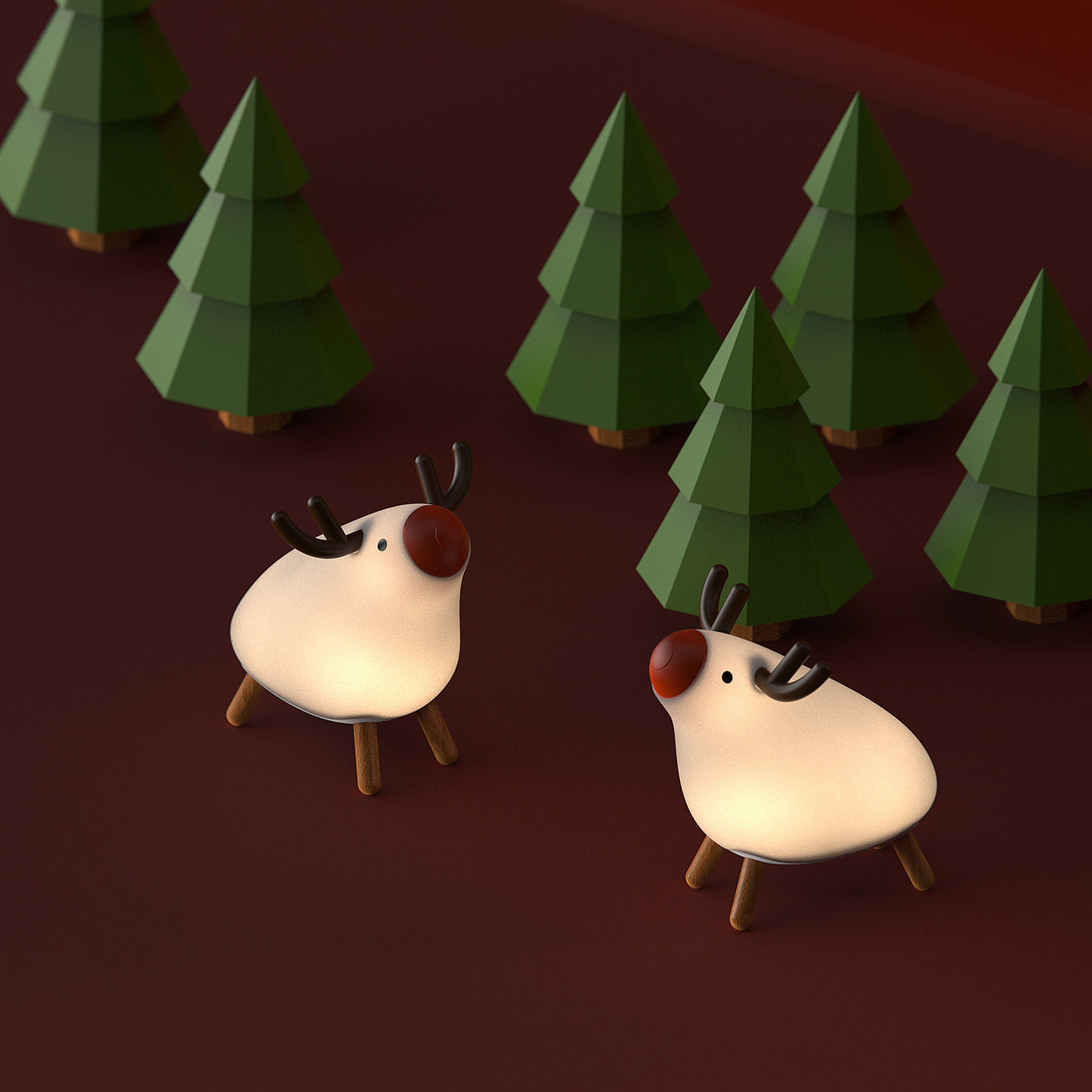 Neo Entry，REINDEER NIGHT LAMP，product design，Dimmable design，memory function ，Food grade silica gel，