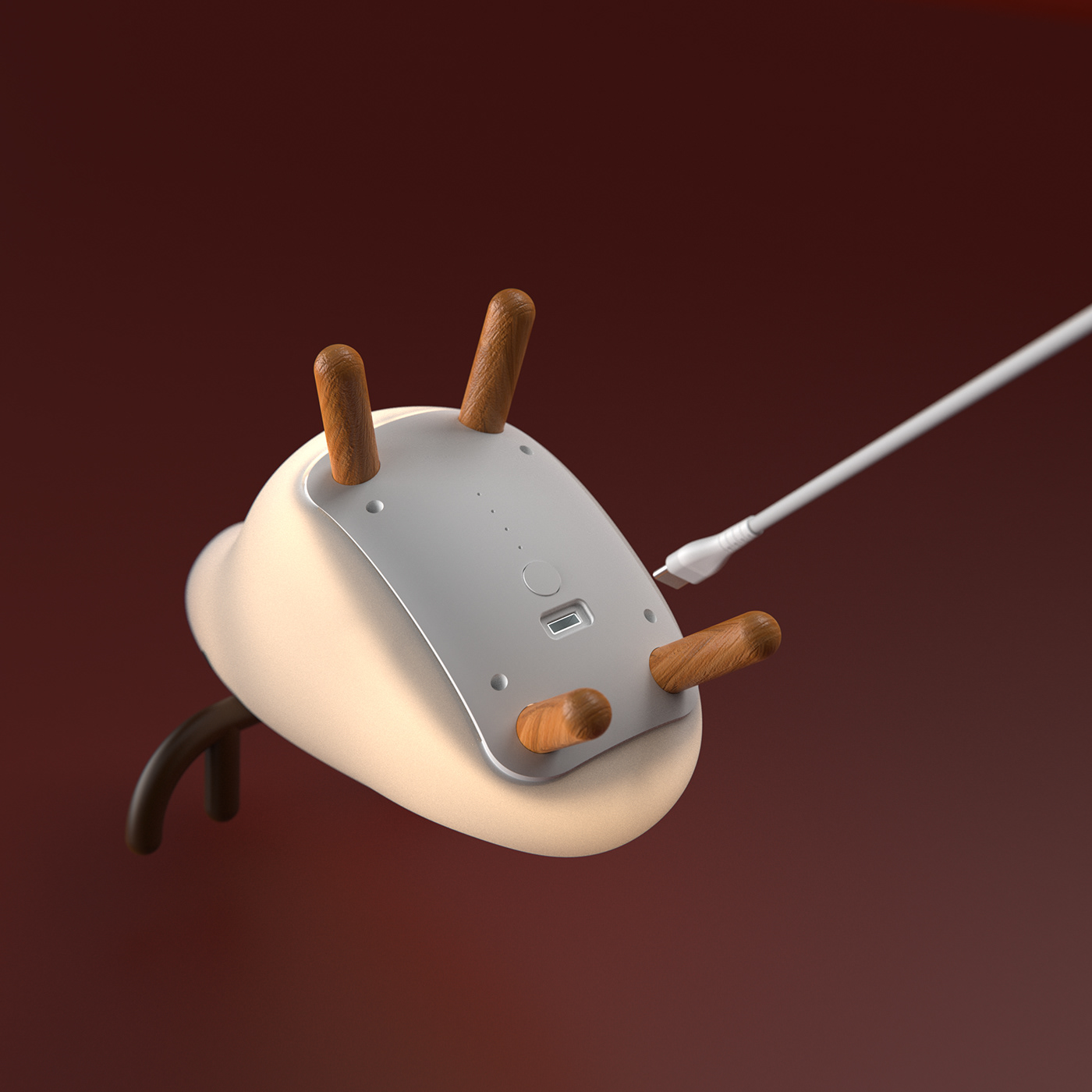 Neo Entry，REINDEER NIGHT LAMP，product design，Dimmable design，memory function ，Food grade silica gel，