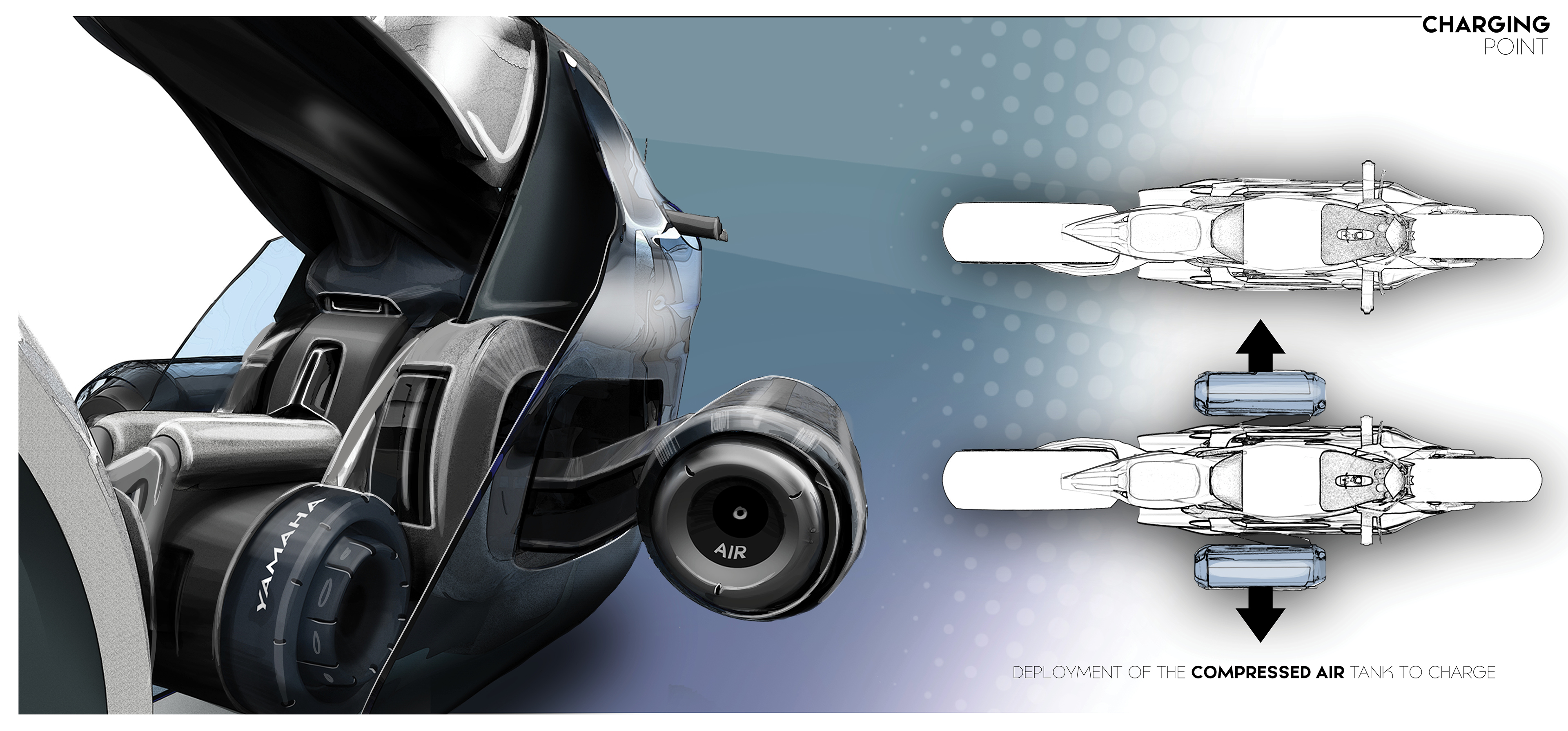 YAMA 2030，Yamaha，motorcycle，locomotive，conceptual design，