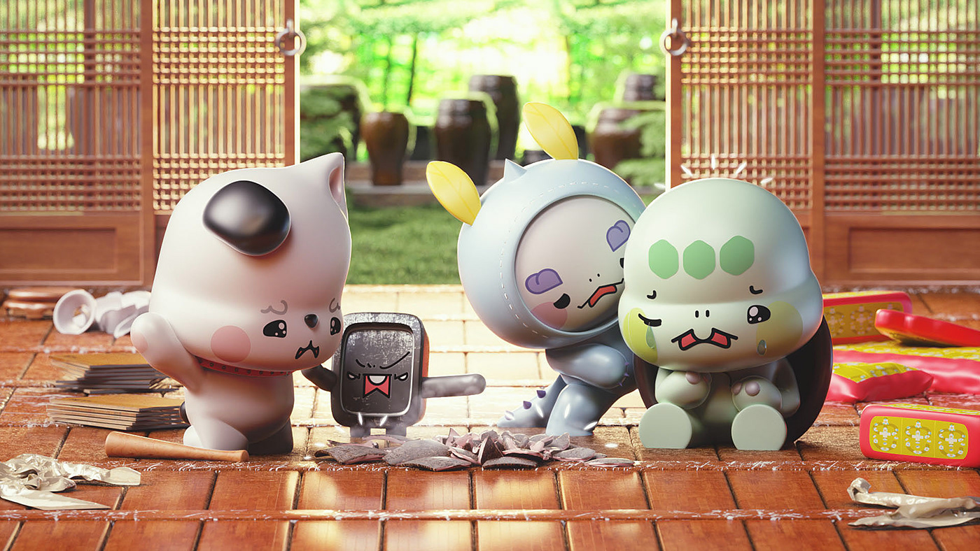 Toys，c4d，game，3d，IP，