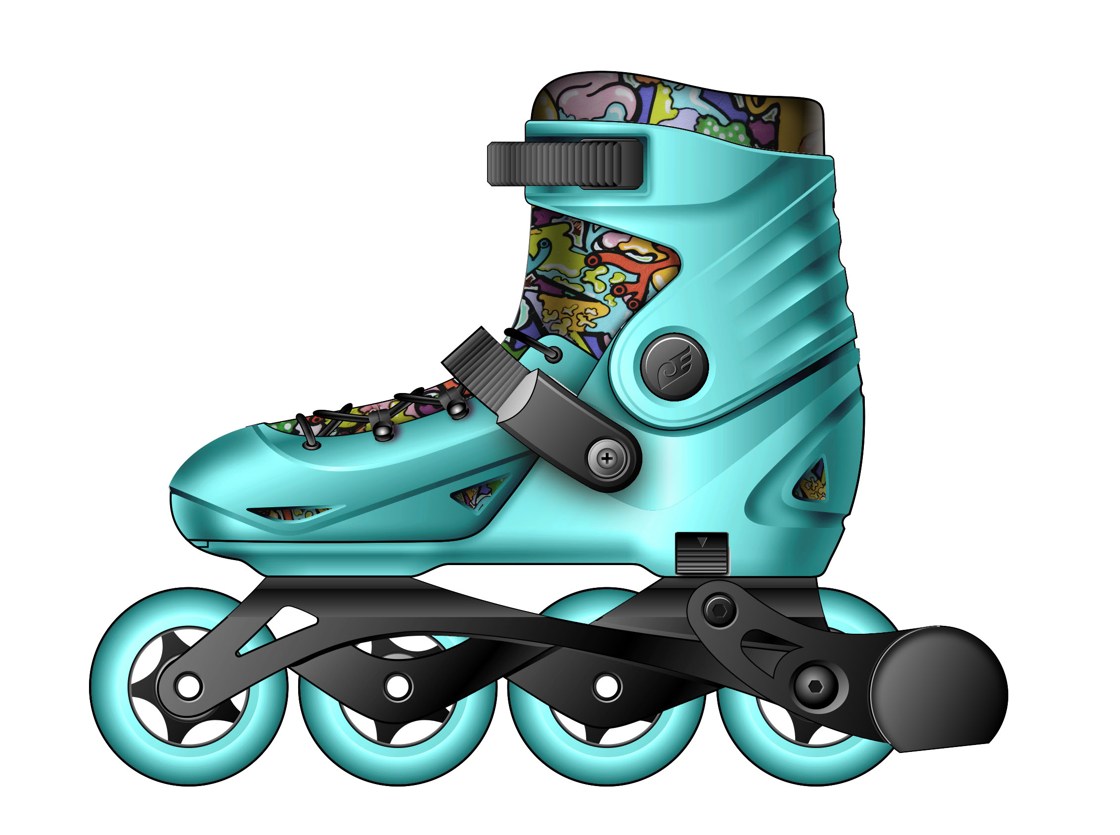 the skating shoes，