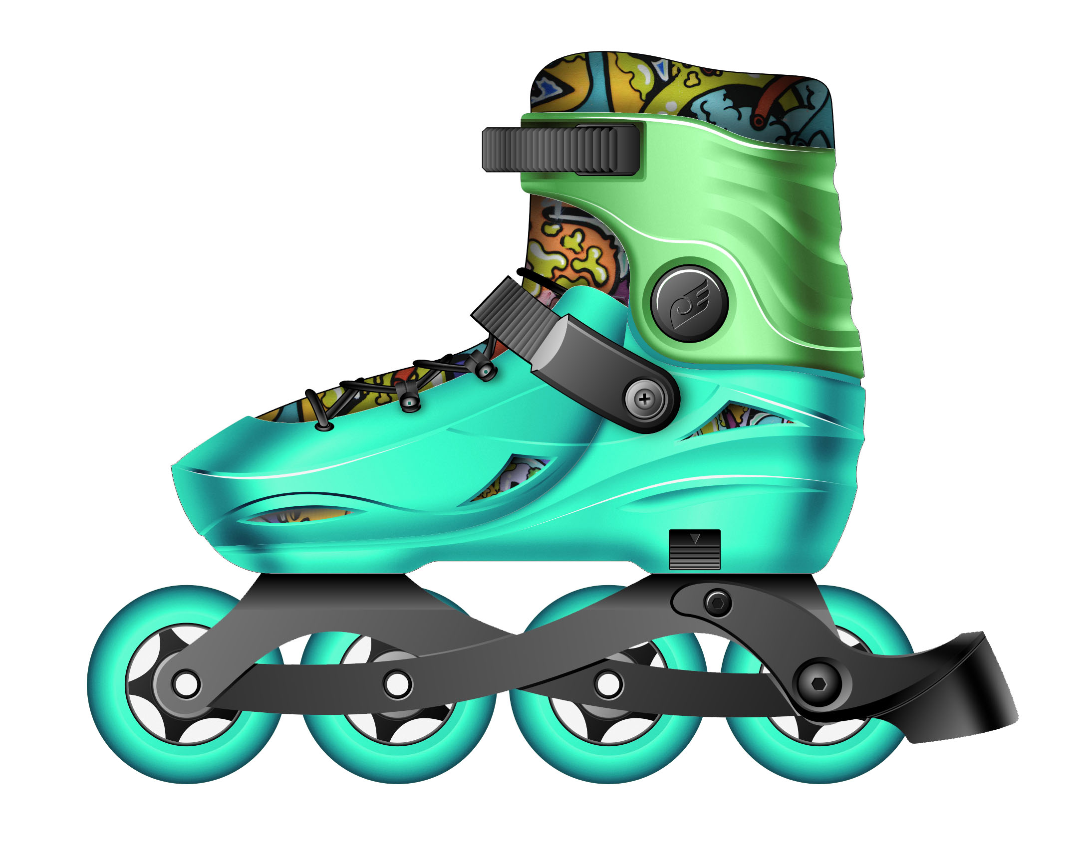 the skating shoes，