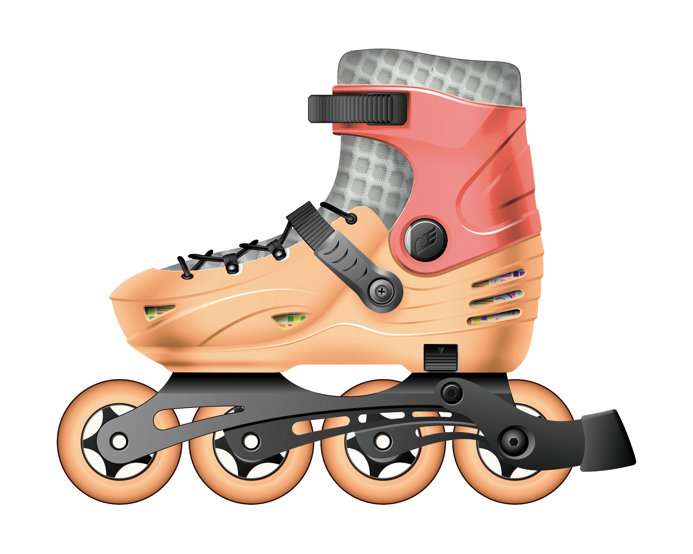 the skating shoes，