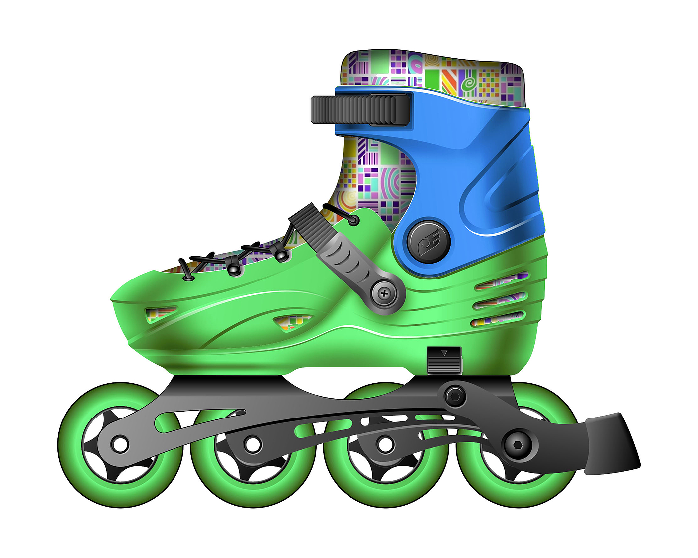 the skating shoes，